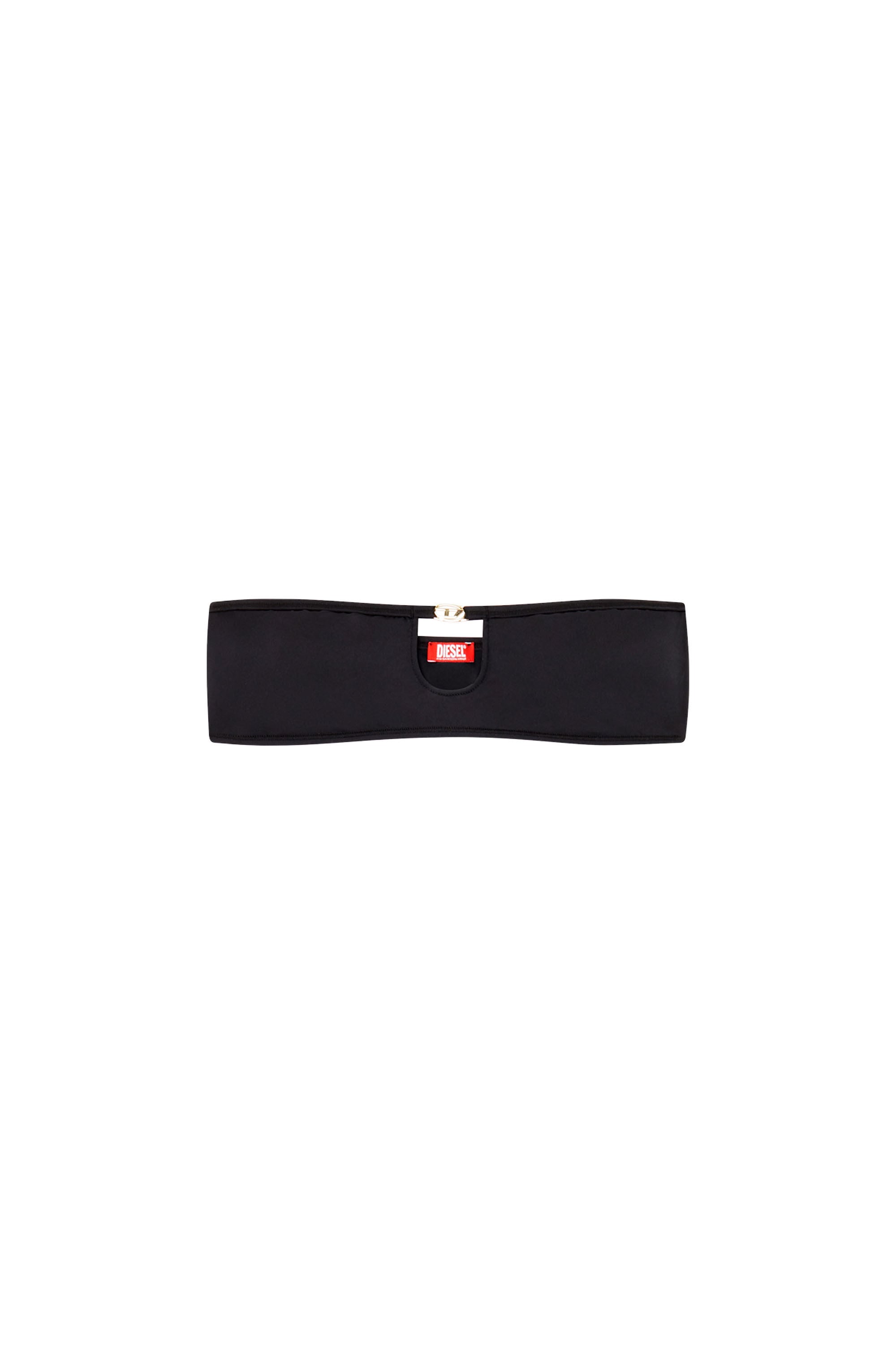 Diesel - ROCHELLE-UTLT, Woman's Bandeau bra in with metal Oval D in Black - 2