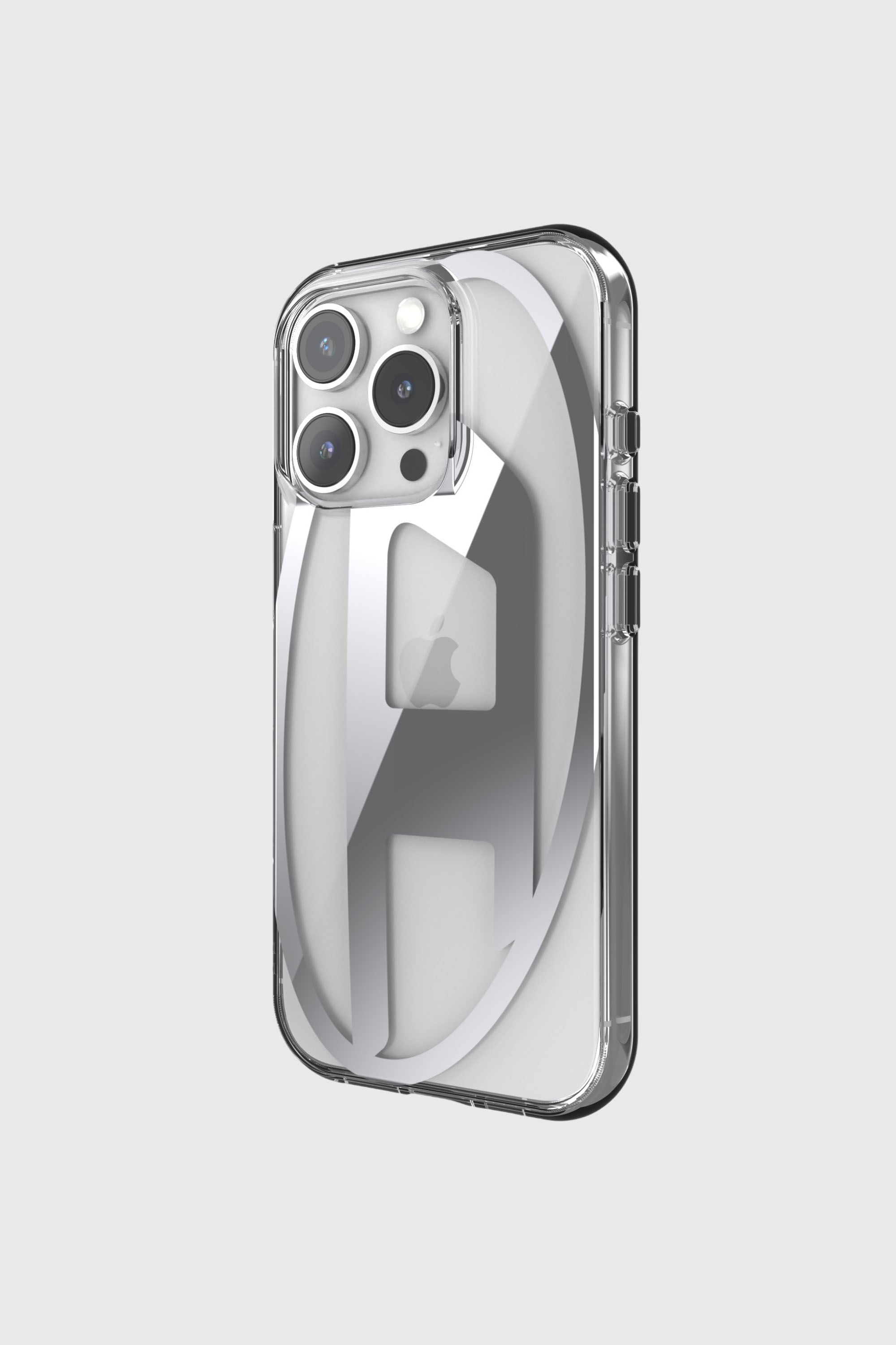 Diesel - 60140 AOP CASE, Unisex's Oval D Mirror Case for iP 16 Pro in Silver - 3