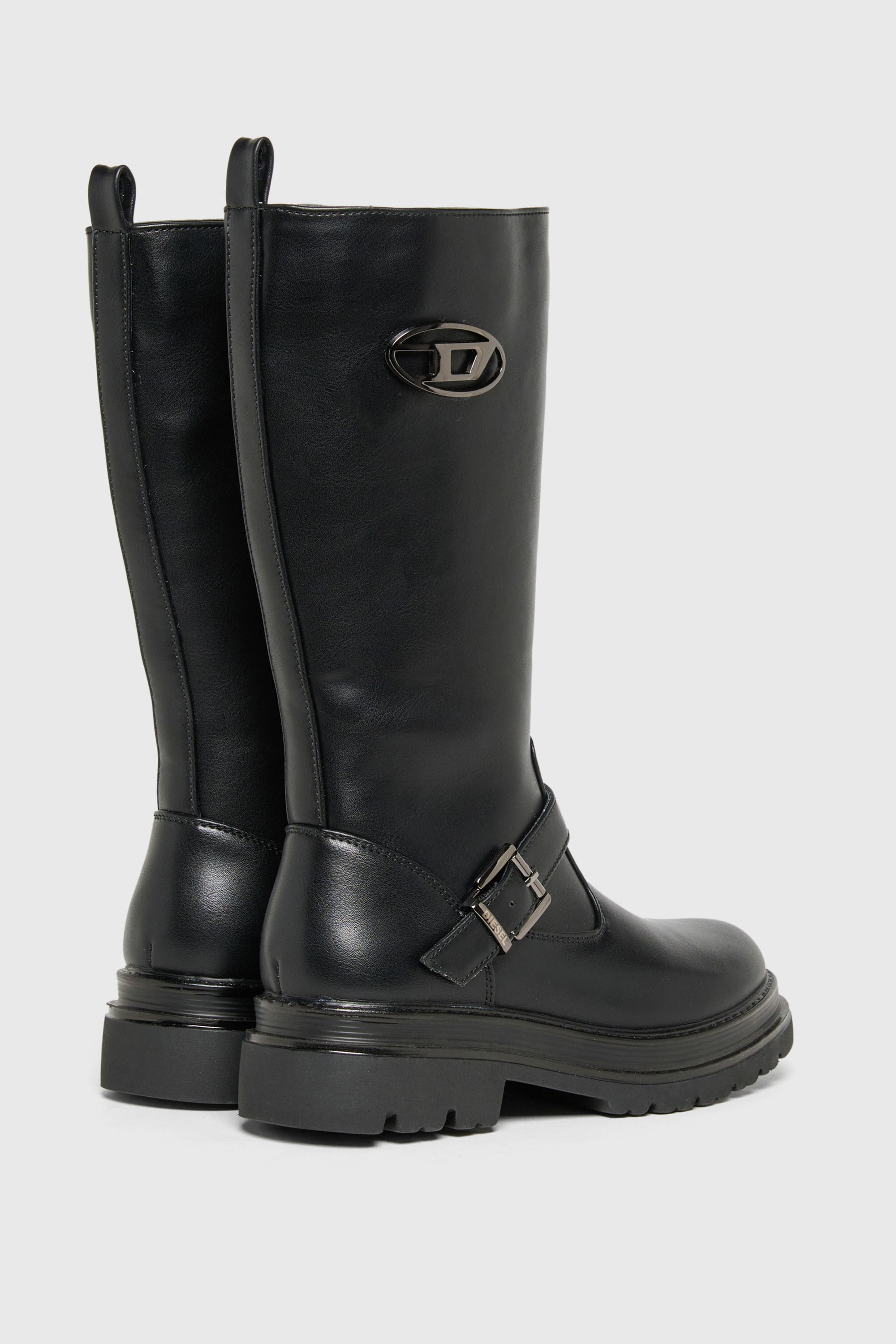 Diesel - D-KRILTY, Woman's D-Krilty - High boots with buckle detail in Black - 3