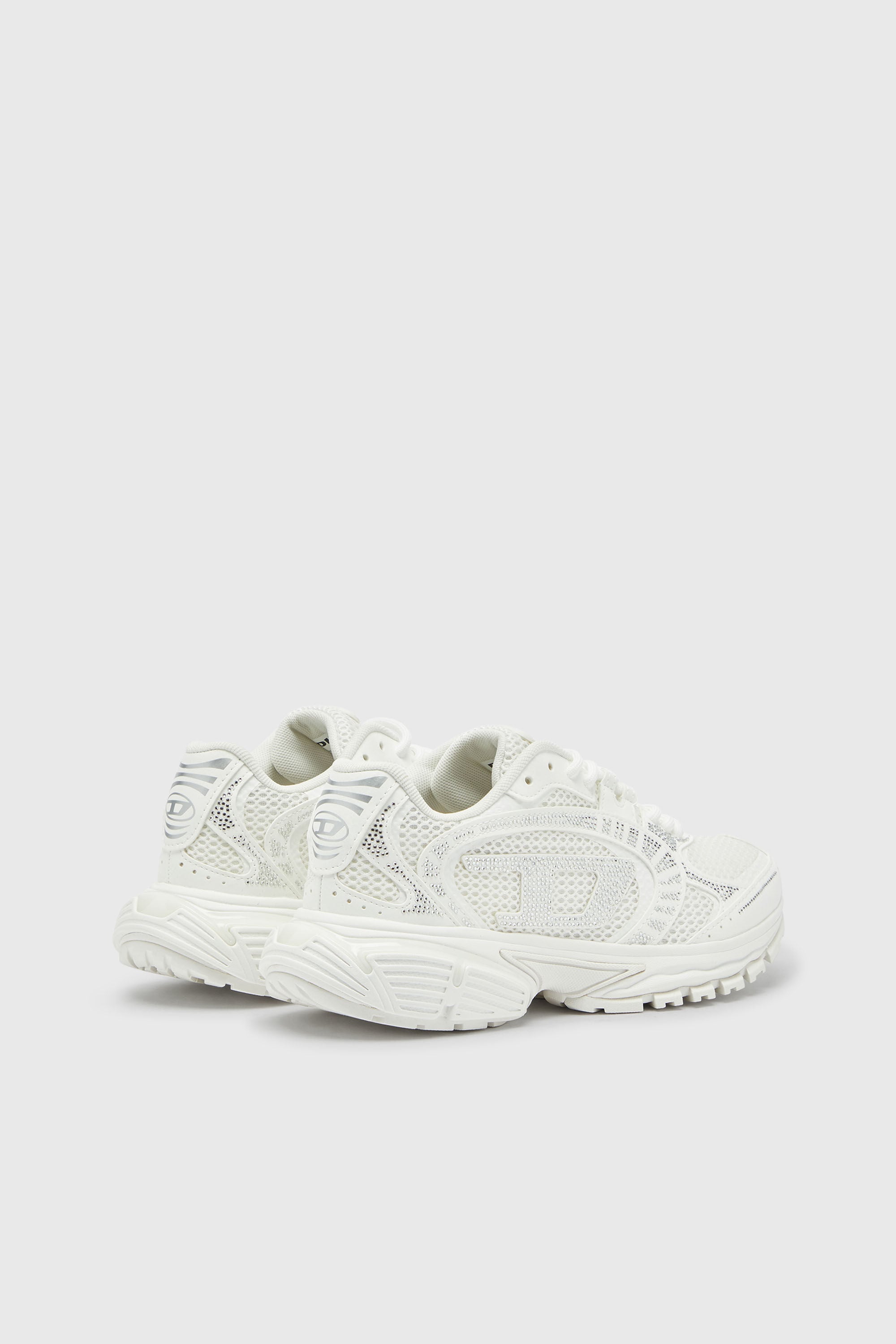 Diesel - S-PRO-V-DENSE LOW W, Woman's S-Pro-V-Dense - Mesh sneakers with crystals in White - 3