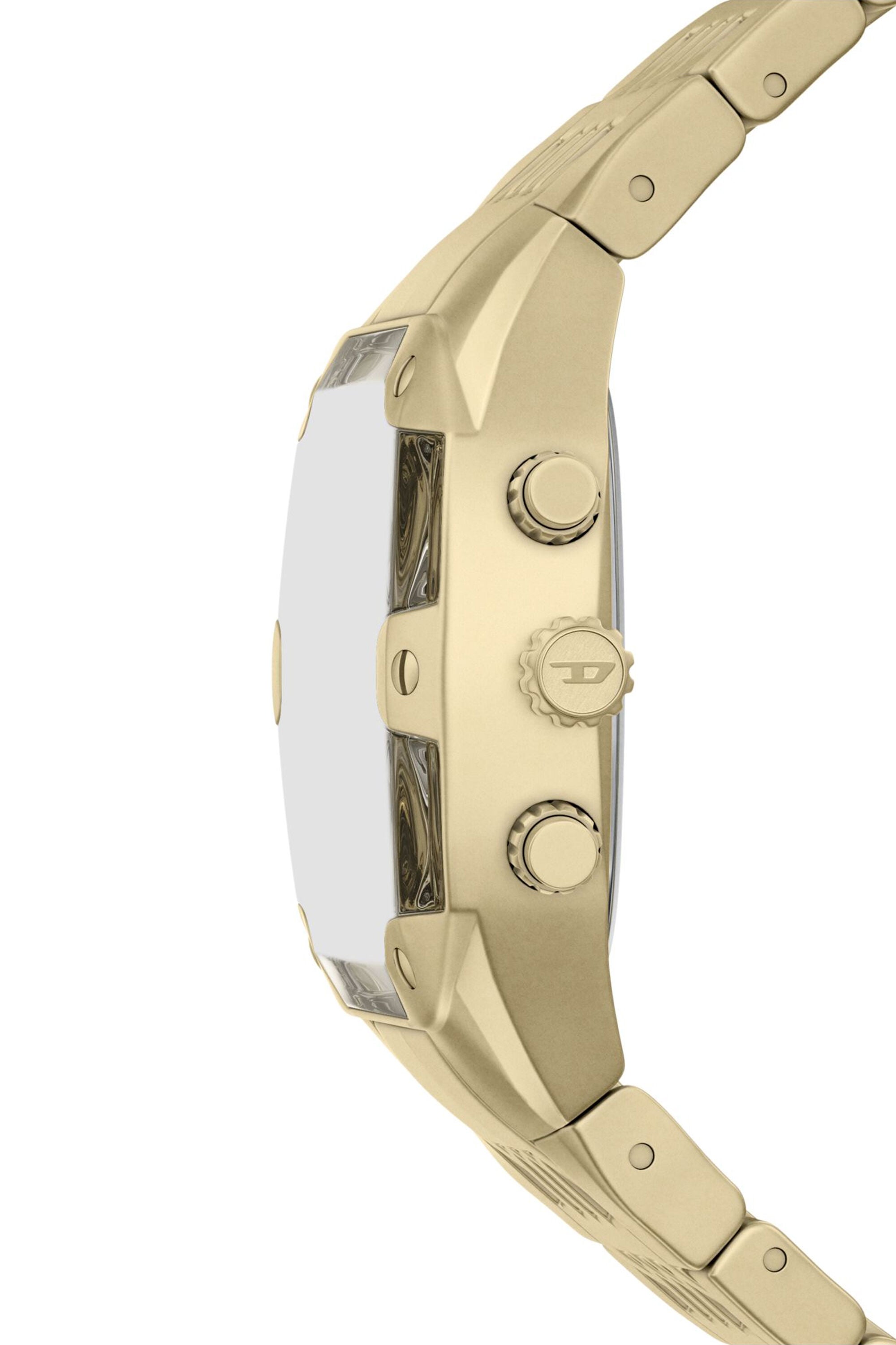 Diesel - DZ4718 WATCH, Man's Spiked Cushion gold-tone stainless steel watch in Gold - 3