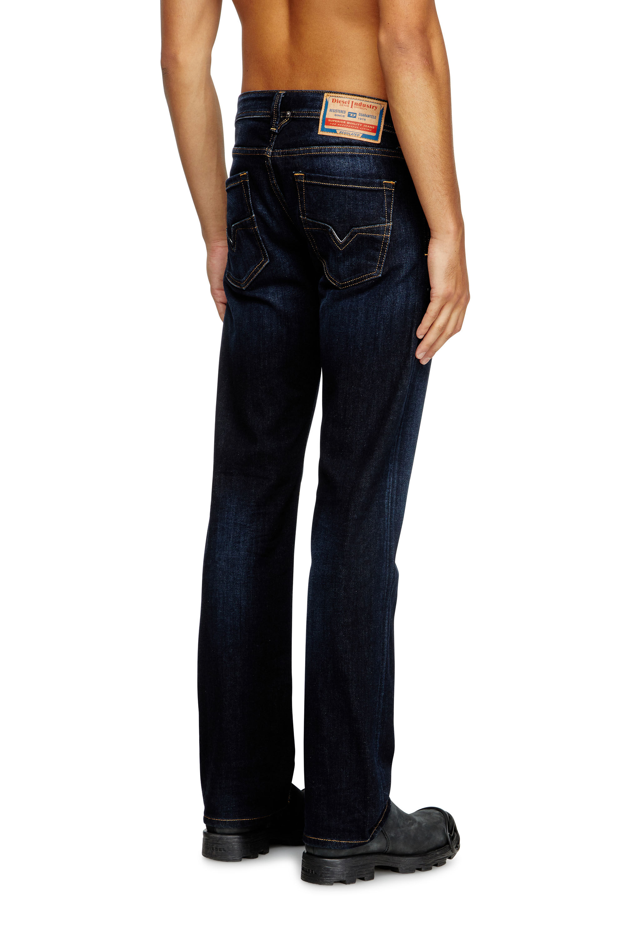 PANTALONI JEANS DIESEL ZEROX Marroni Check Regolari Dritti Made Italy