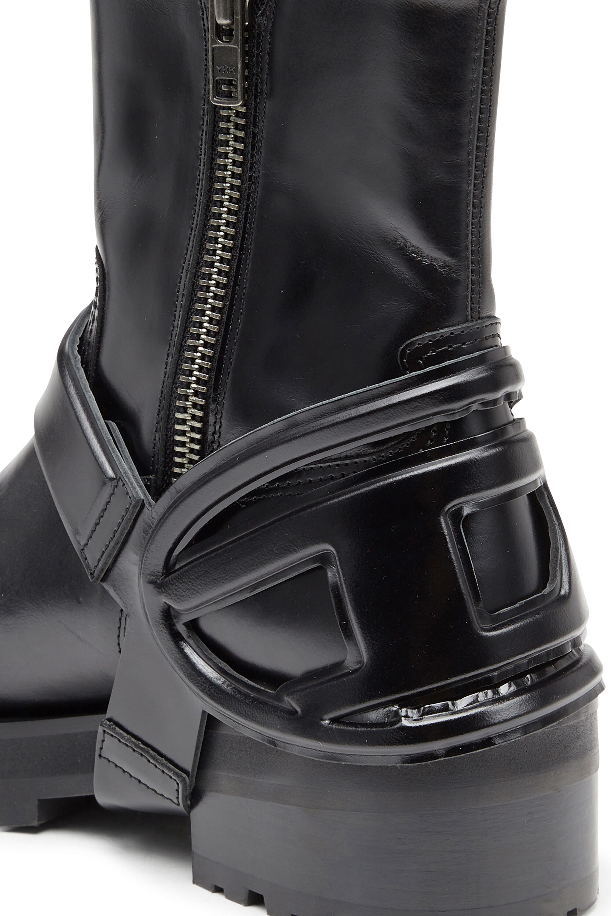 Diesel - D-TEXAN CH, Man's D-Texan-Harness boots in polished leather in Black - 4