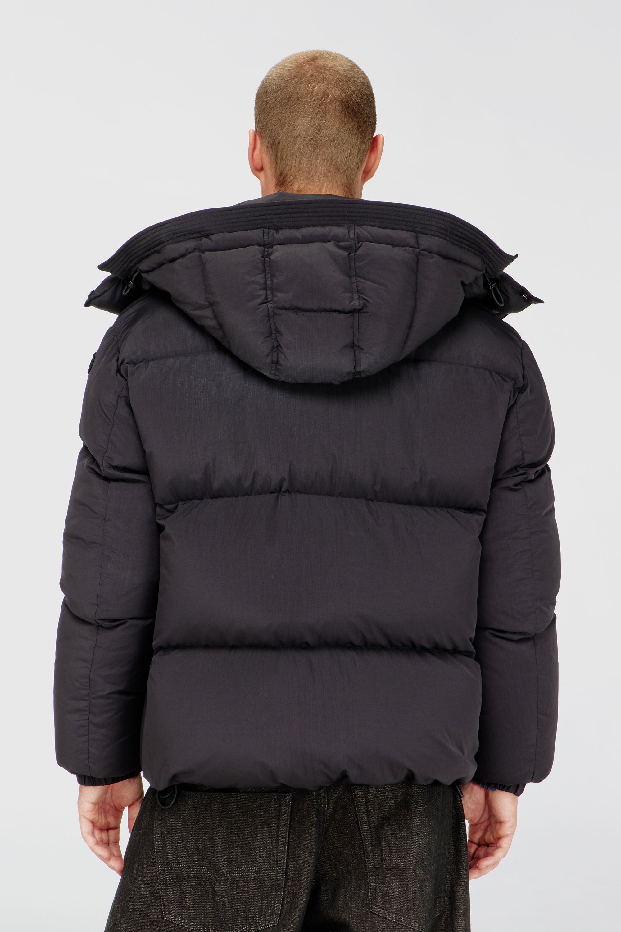 Diesel - W-ROLFYS-WRD, Man's Quilted down jacket in ViralOff&reg; Taslan in Dark grey - 4