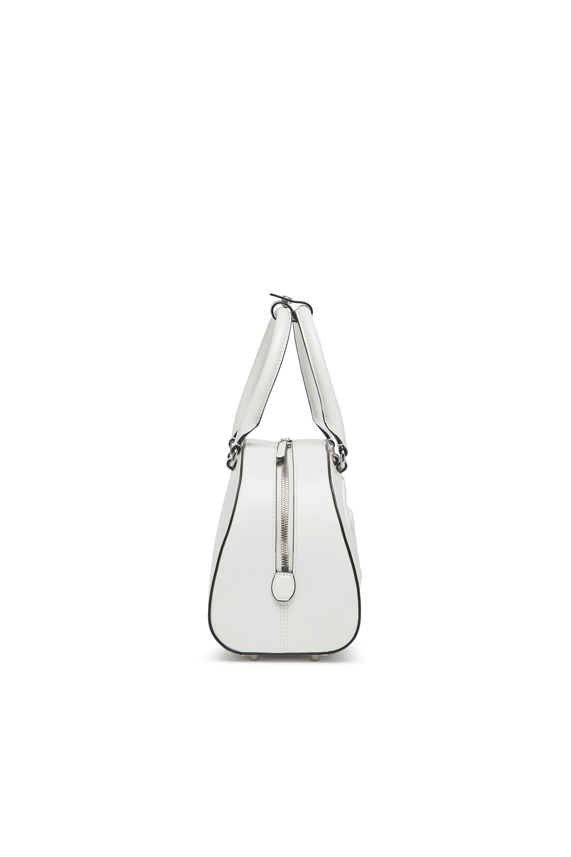 Diesel - 1DR DOME TOP HANDLE, Woman's Leather bowling bag in White - 4