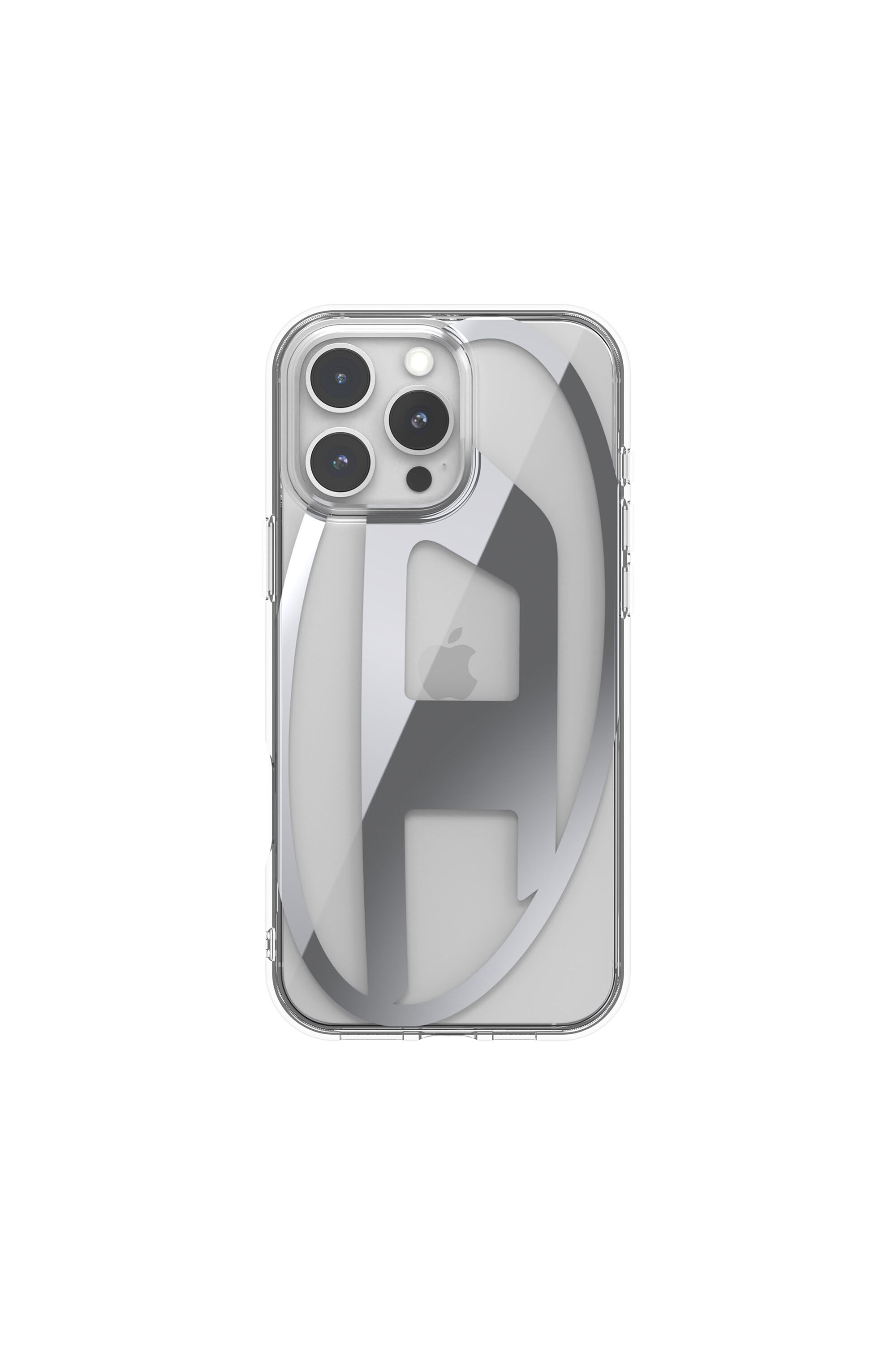 Women's Oval D Mirror Case for iP 16 Pro Max | Silver | Diesel