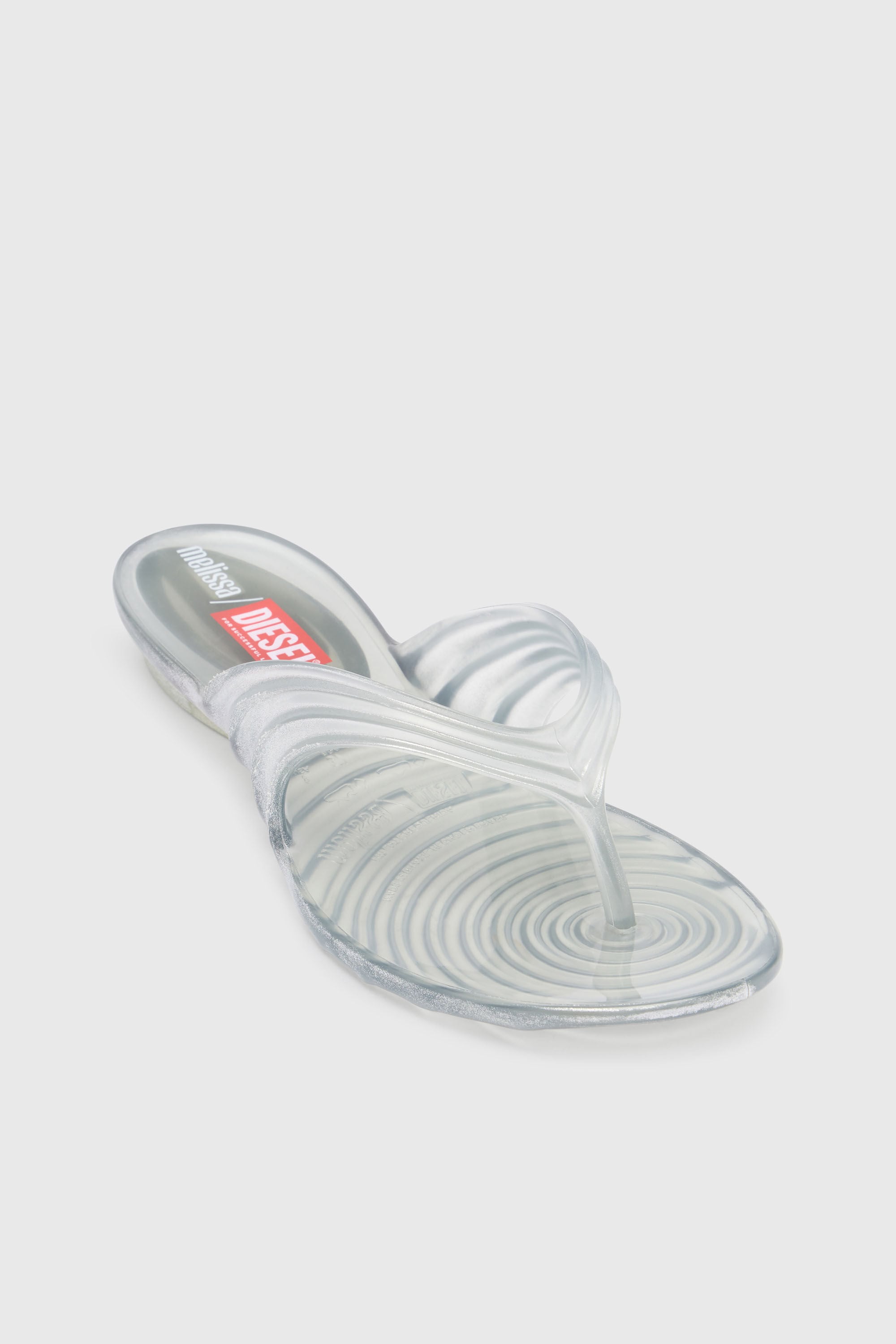 Diesel - MELISSA QUANTUM THONG, Woman's Sculptural flip-flops in Melflex&reg; in Silver - 6