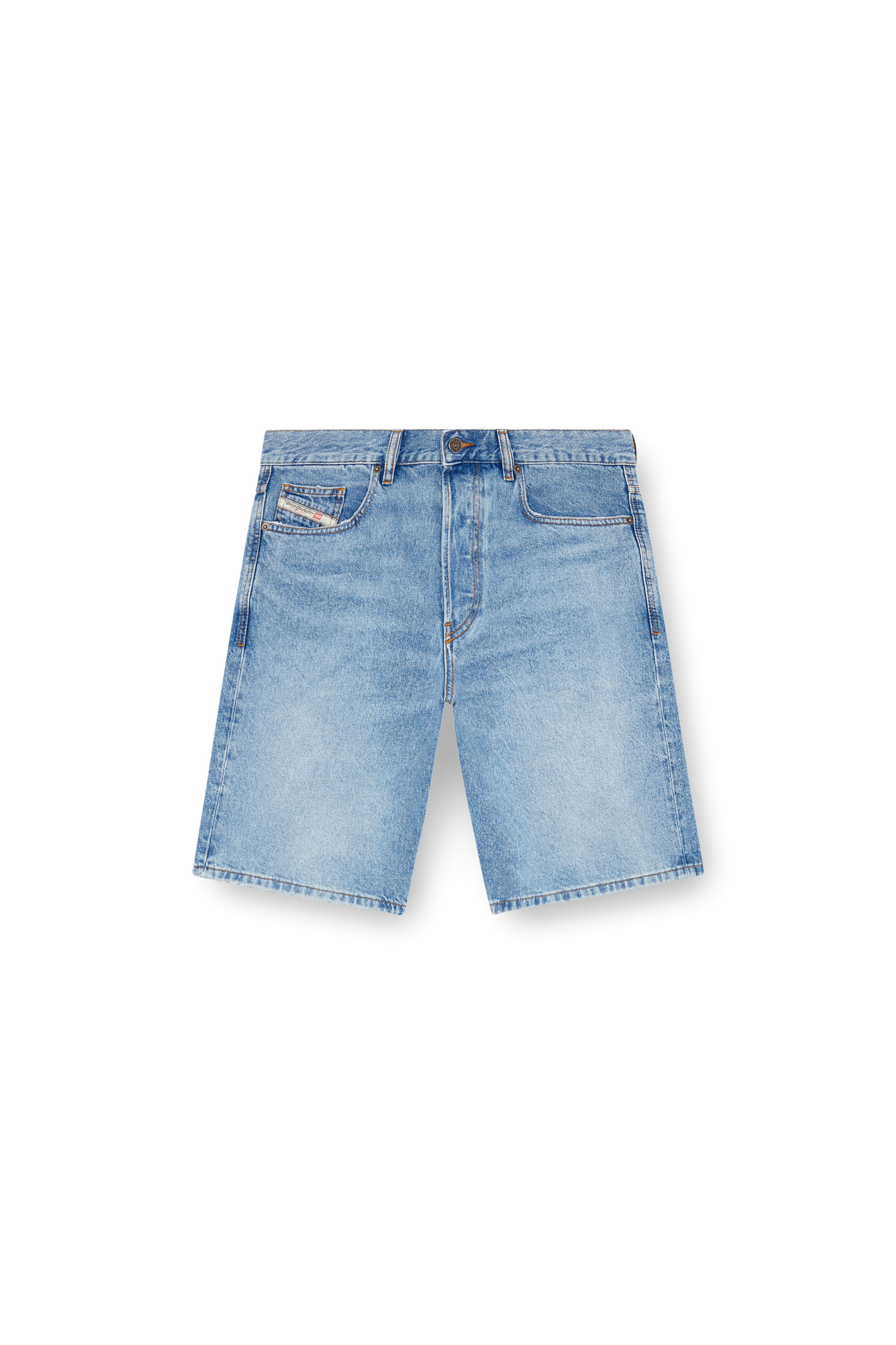 Diesel - REGULAR-SHORT, Man's Denim shorts in Light Blue - 2