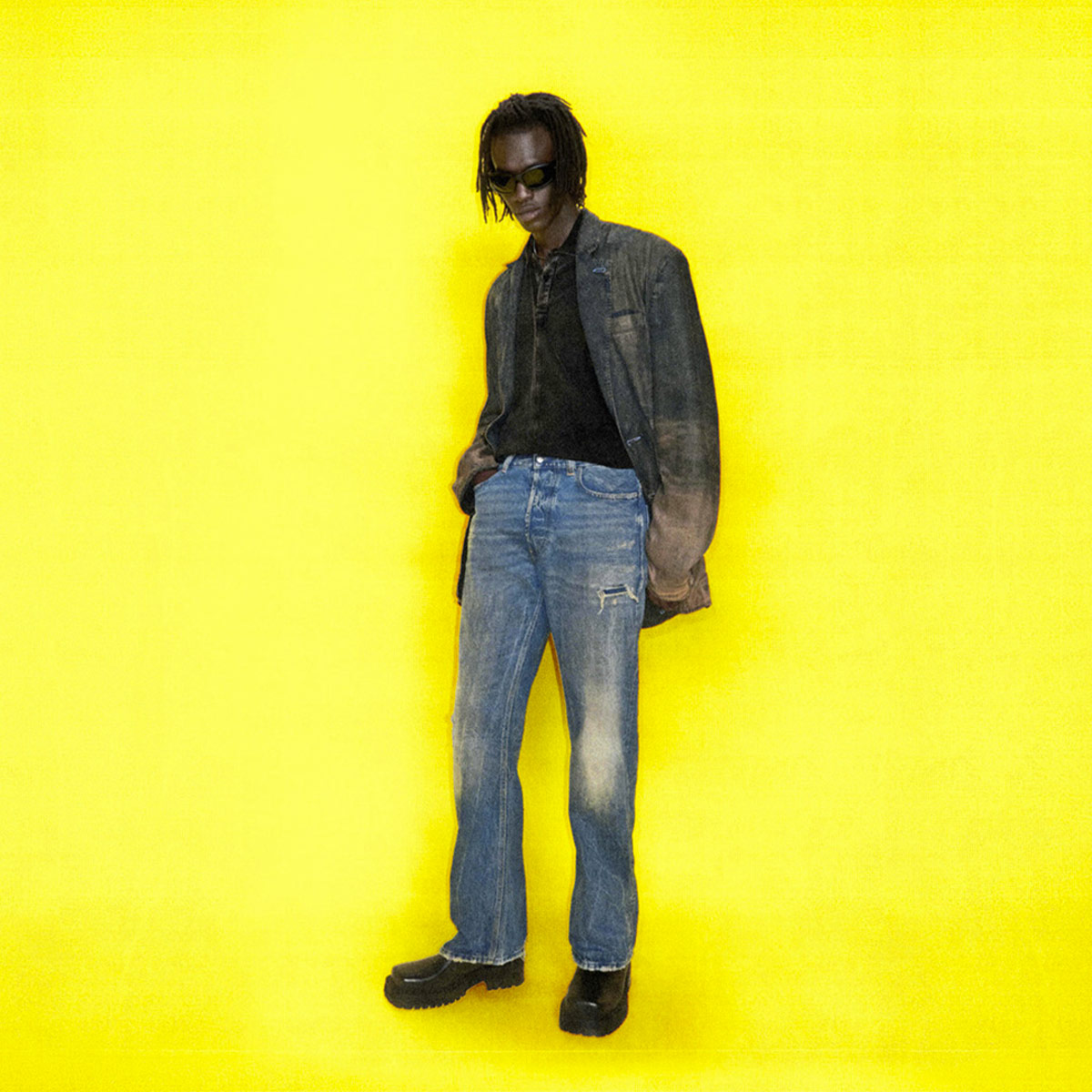 A man wearing Diesel jeans