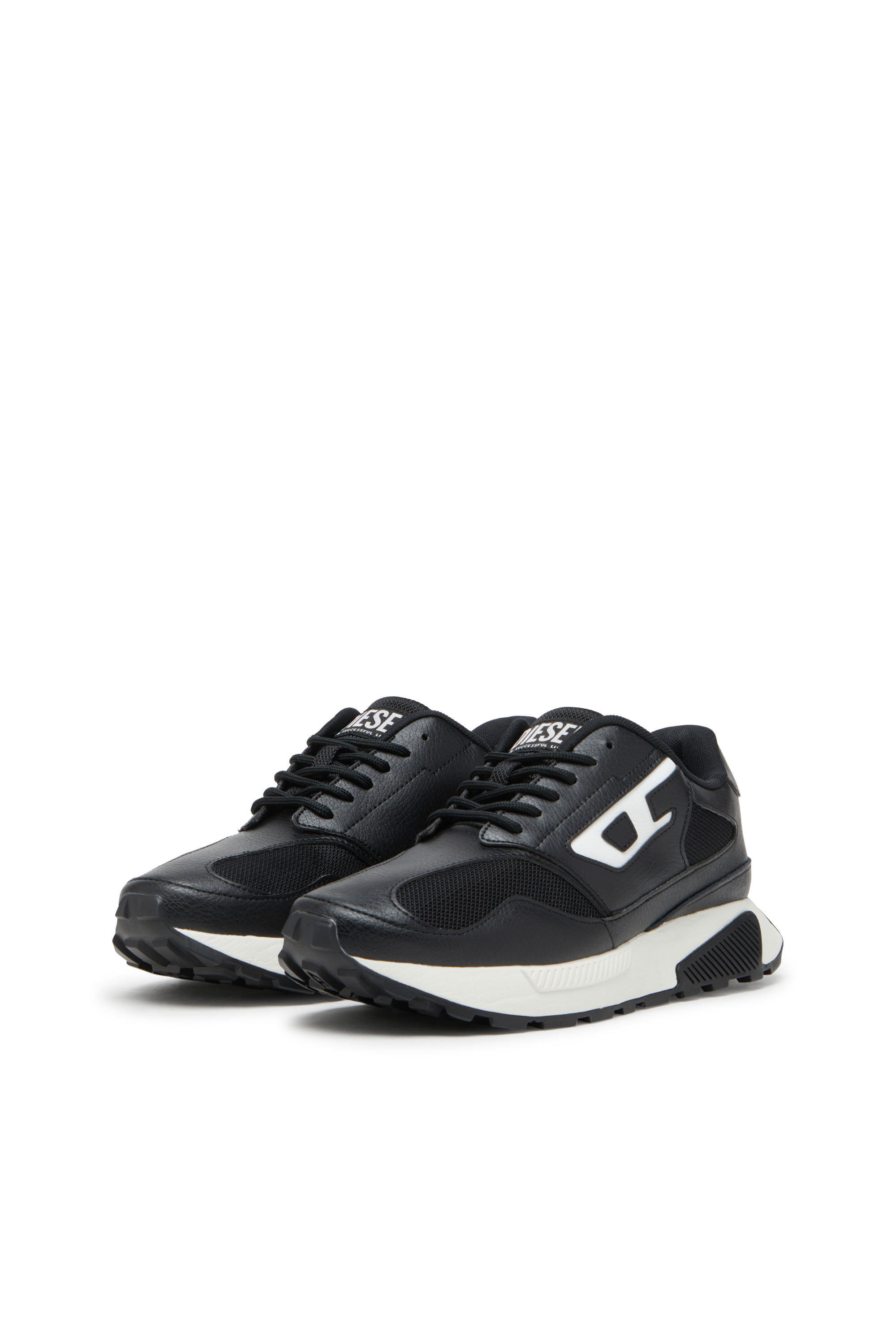 Diesel - S-TAME-D RUNNING, Man's Sneakers in mesh, suede and PU in Black - 8