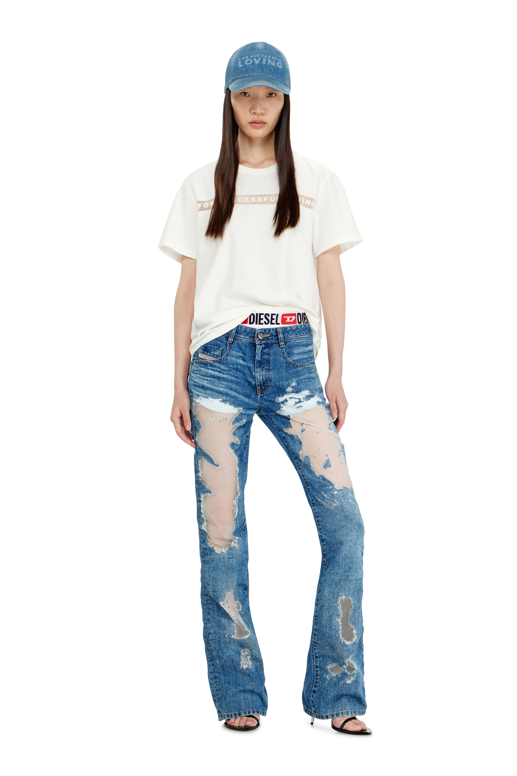Diesel - PR-T-NOTS-CHI-R, Unisex's T-shirt with For Successful Loving logo in White - 6