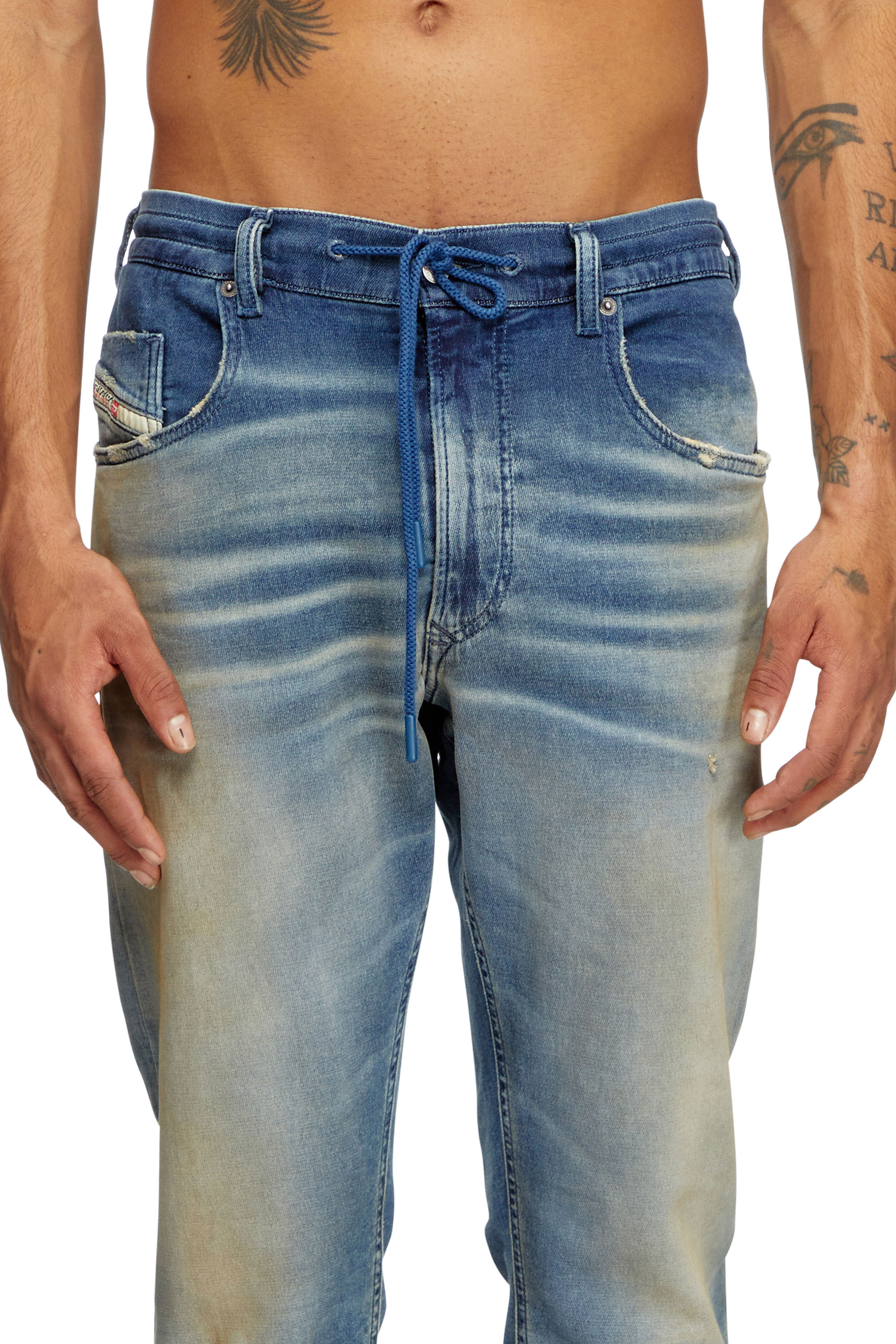 Diesel - Man's Regular 2030 D-Krooley Joggjeans® 068PQ, Medium blue - 5