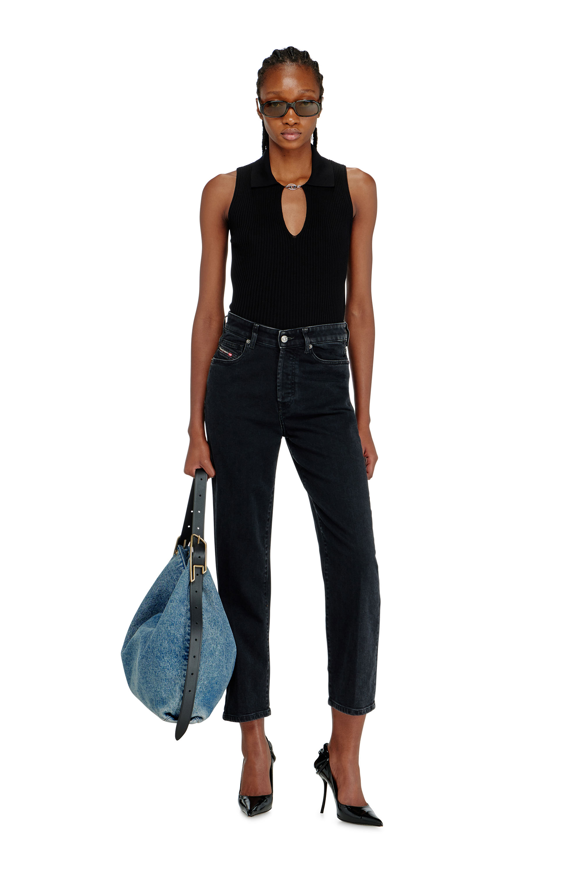 Diesel - Woman's Regular Jeans 1981 D-Went 09N89, Black/Dark grey - 2