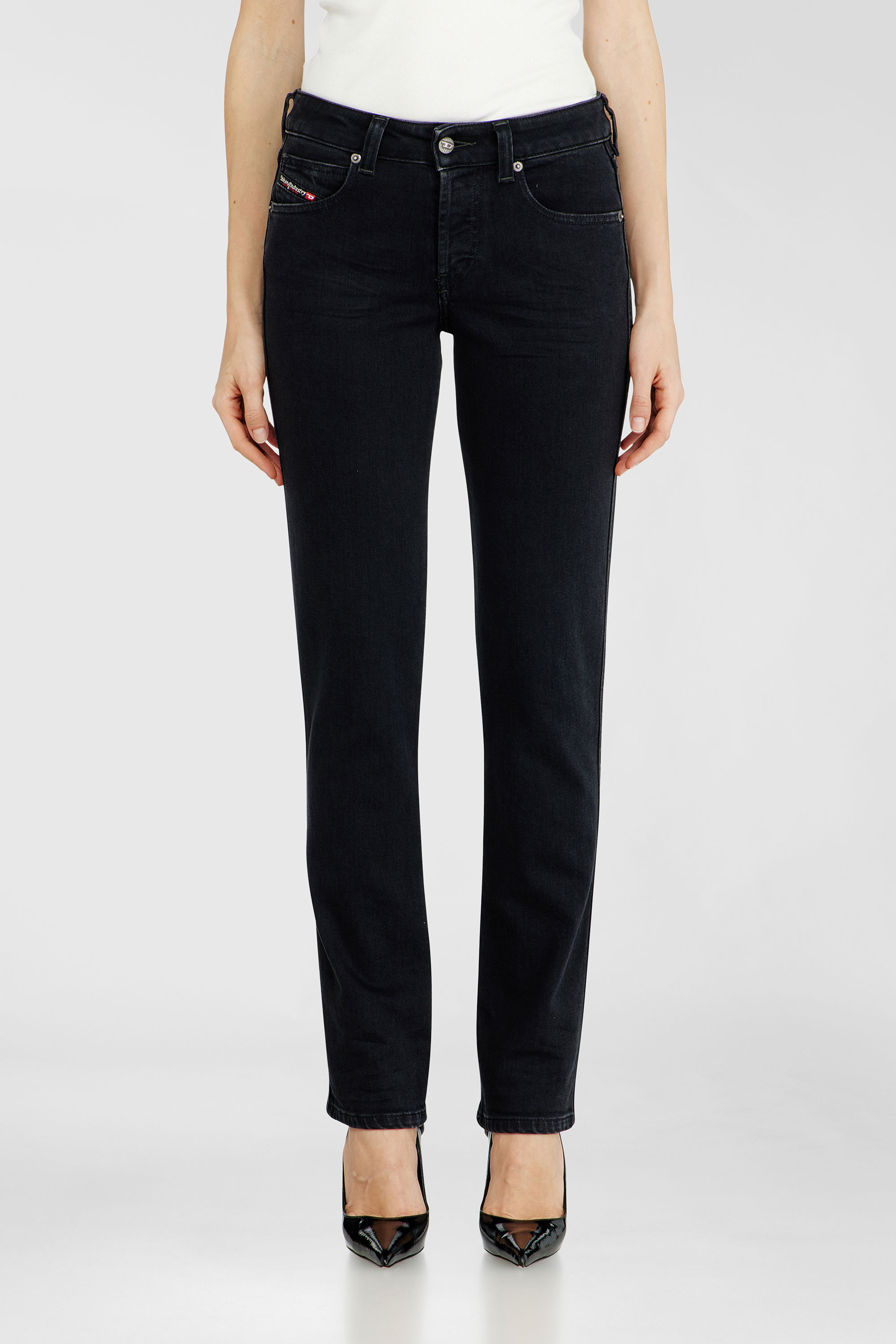 Diesel - Woman's Slim Jeans 1992 D-Jiann 09N89, Black/Dark grey - 4
