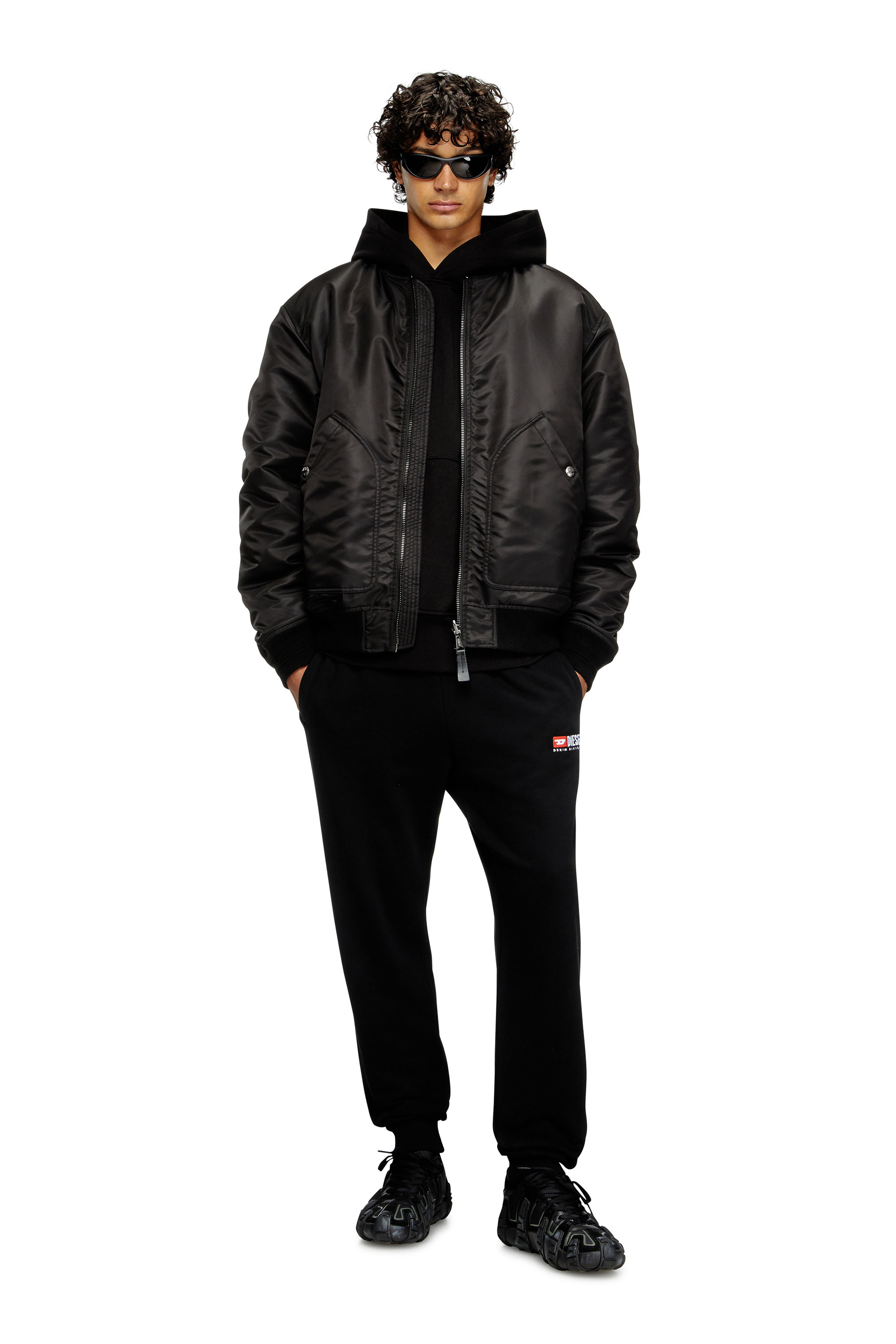 Diesel - P-TARY-DIV, Man's Track pants with embroidered logo in Black - 2