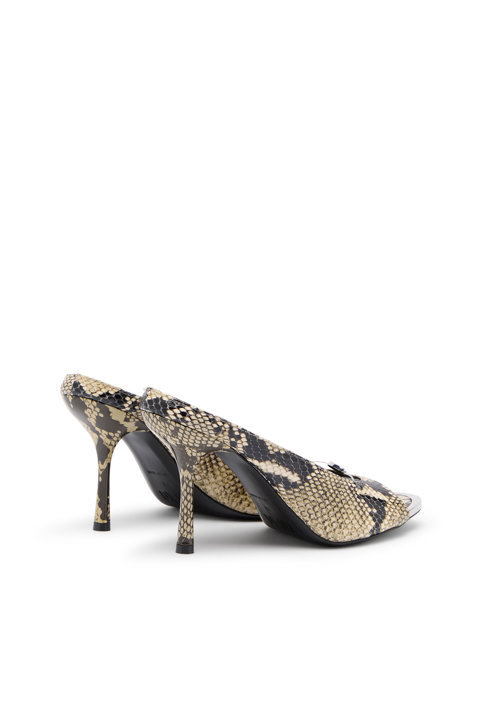 Diesel - D-DIAM'S SA 90, Woman's D-Diam's-High leather mule with floating Oval D in Multicolor - 3