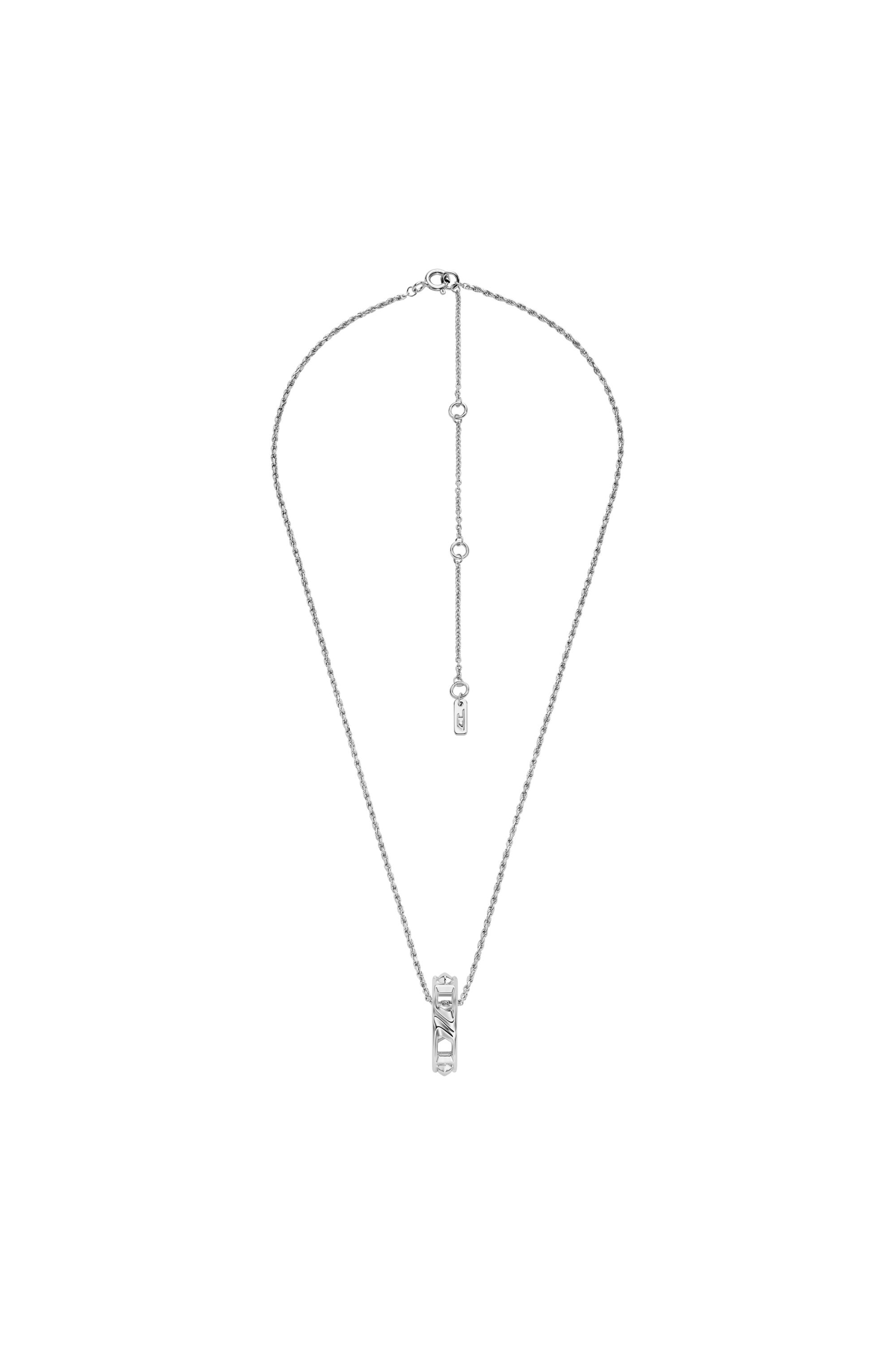 Diesel - DL1367040 STERLING SILVER JEWEL, Unisex's Sterling silver pendant necklace in Silver - 1