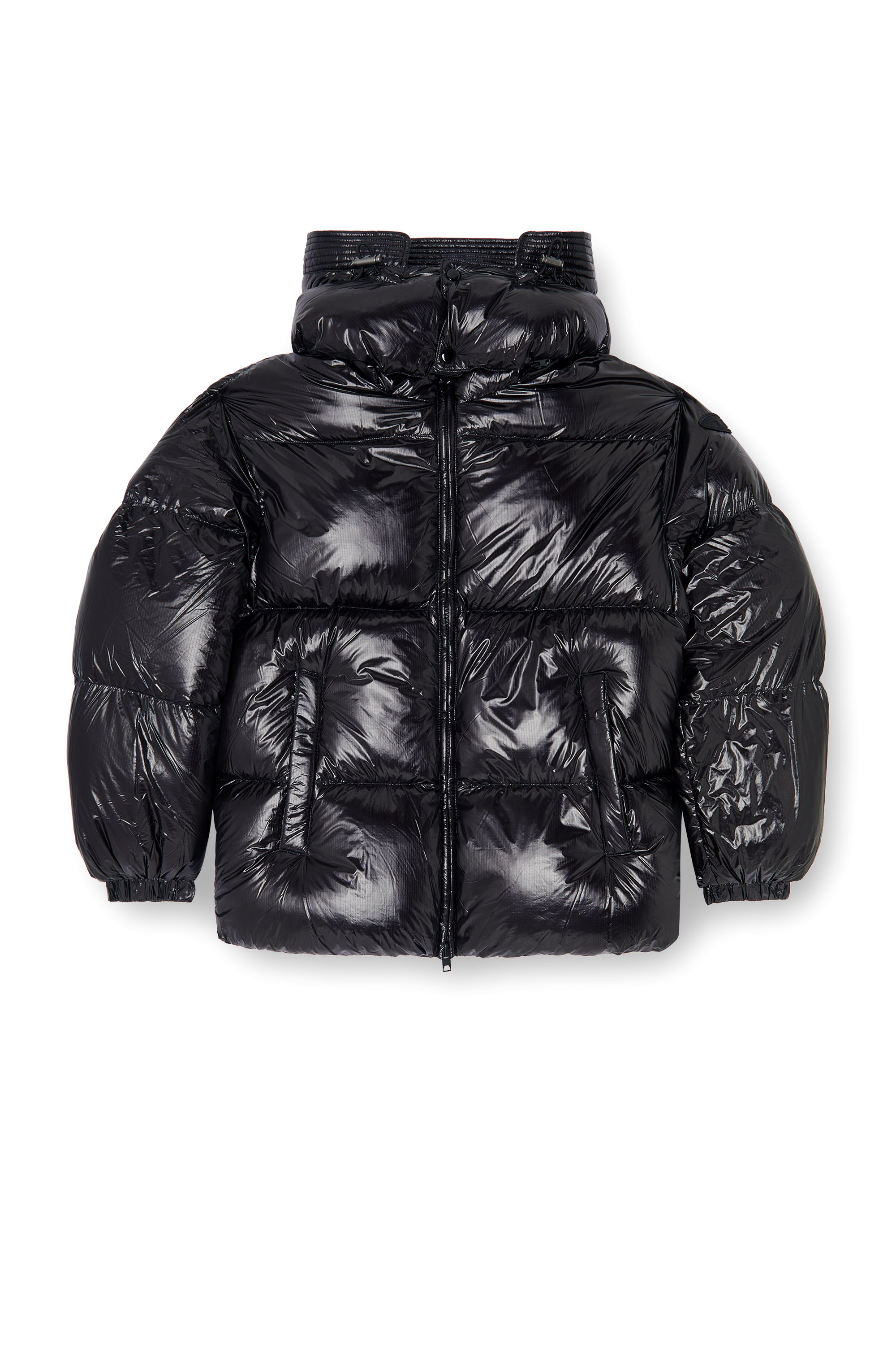 Diesel - W-ROLFYS-WRD-BKCP, Man's Down puffer jacket with detachable hood in Black - 3