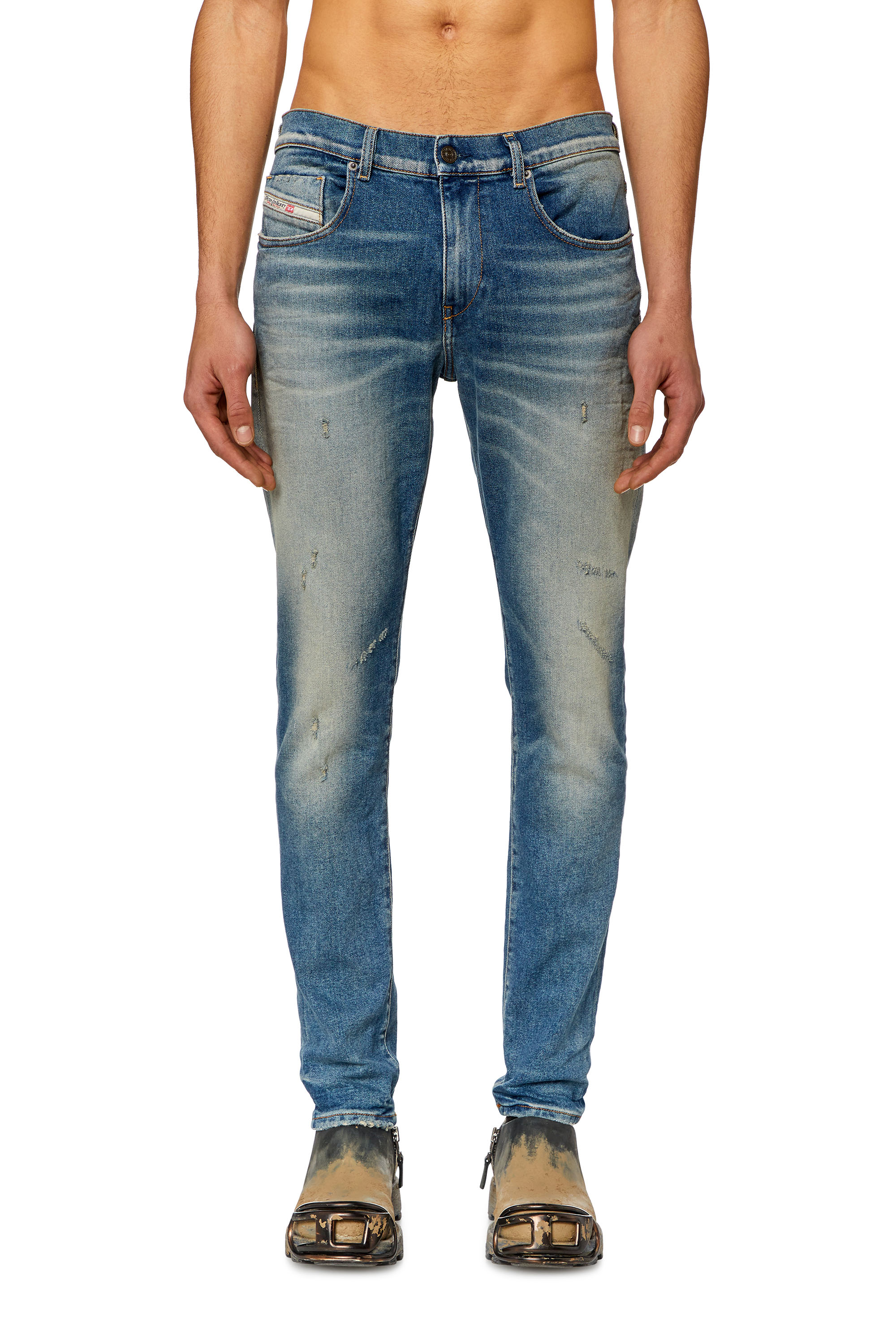 Diesel - Slim Jeans 2019 D-Strukt 09H55, Light Blue - Image 1