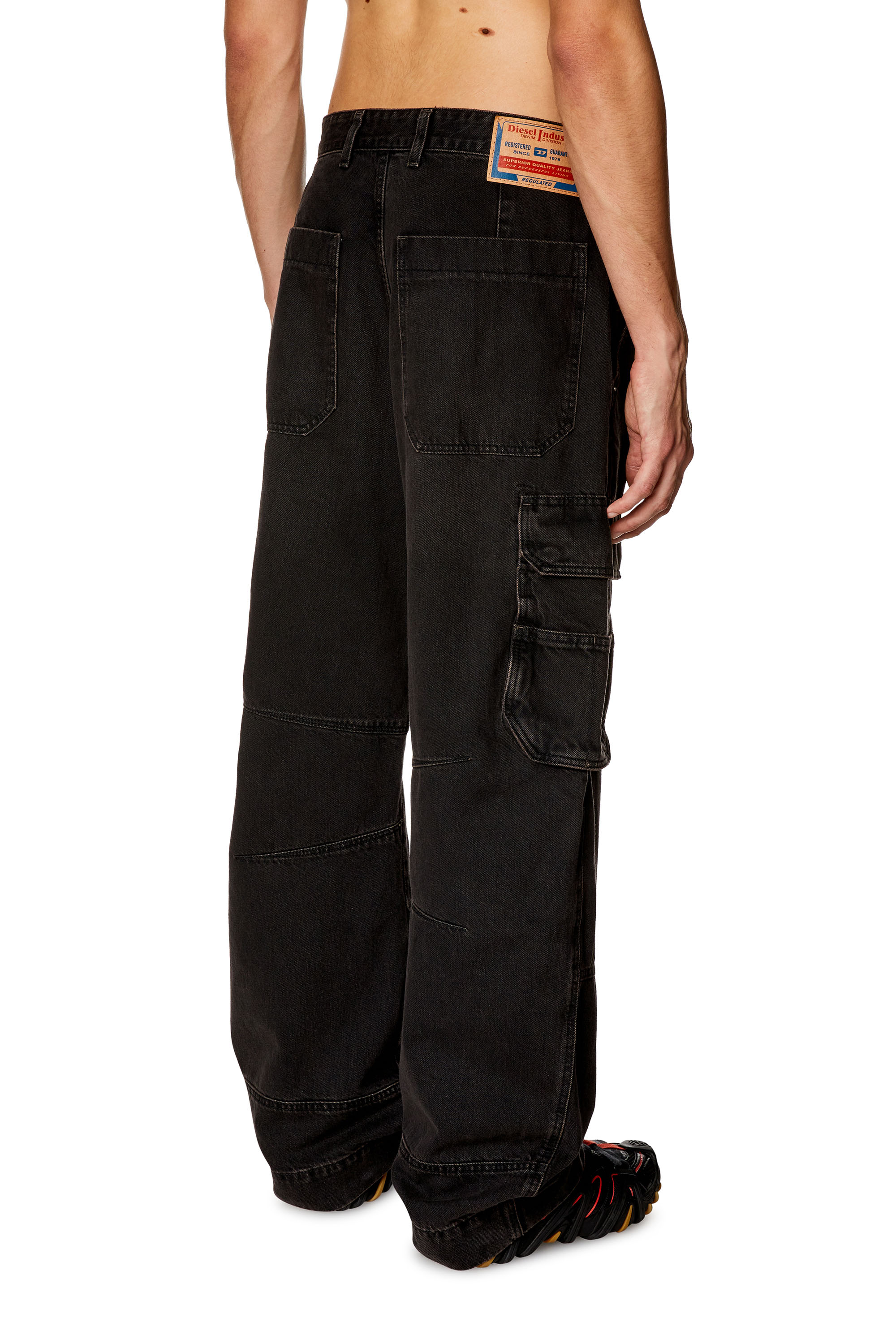 Diesel - Straight Jeans D-Fish 0KIAG, Black/Dark grey - Image 1