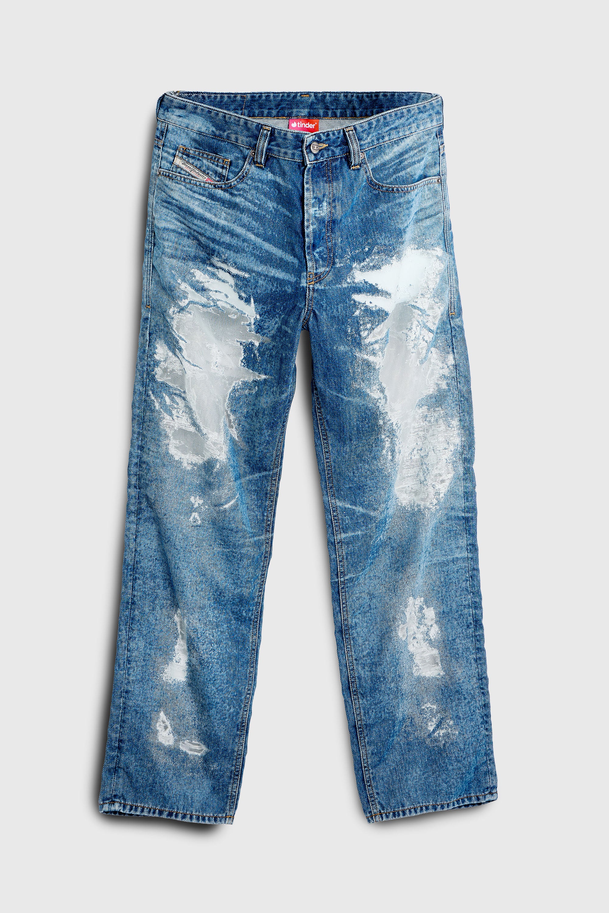 Diesel - Man's Regular Jeans 2024 D-Macs 068ZH, Medium blue - 3