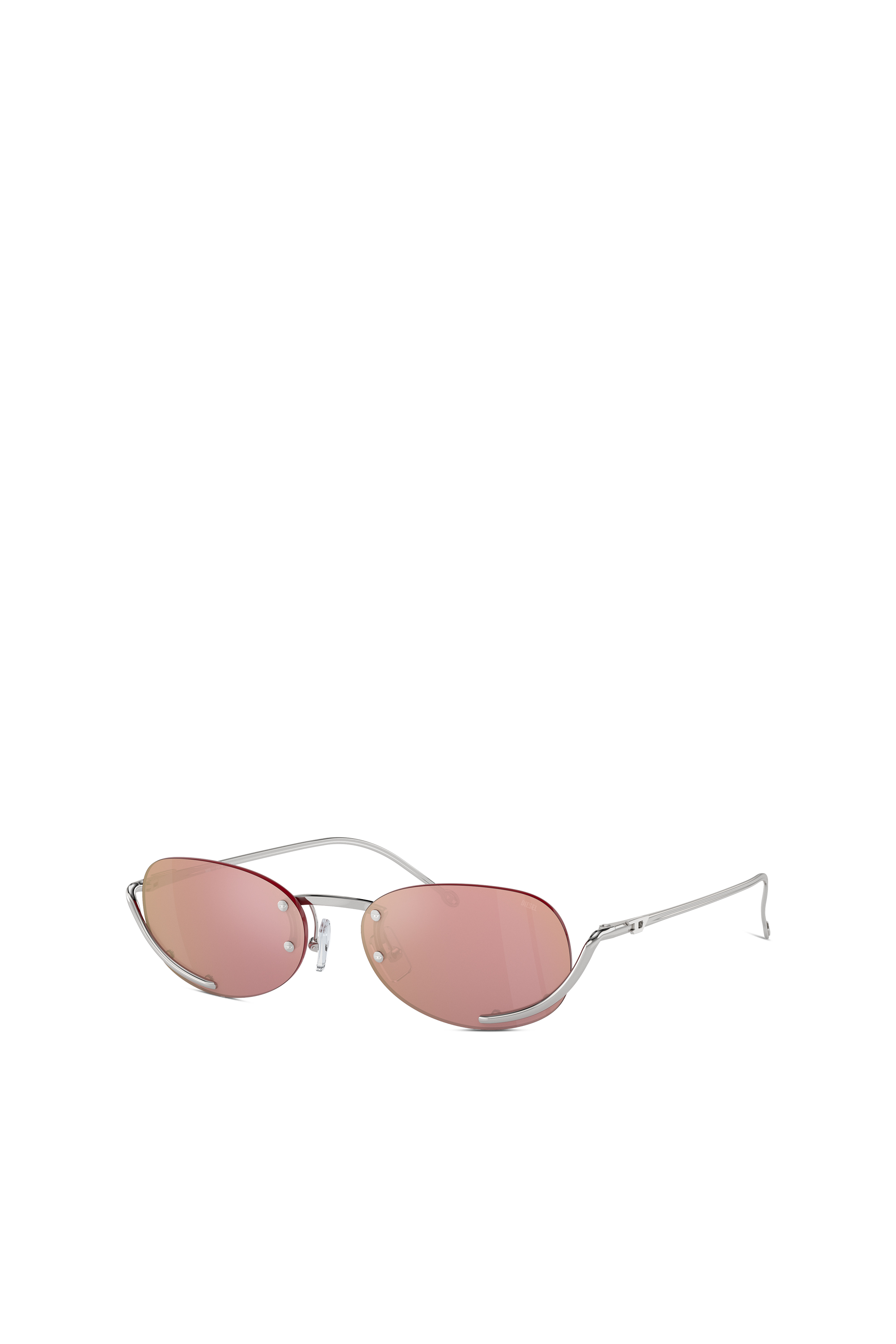 Diesel - 0DL1004, Unisex Oval sunglasses in Pink - Image 4