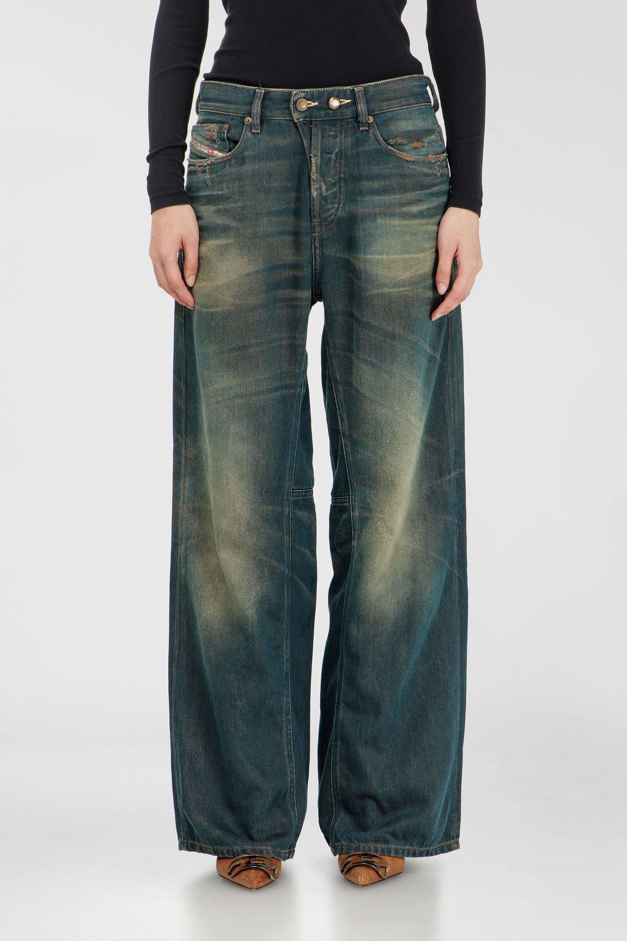 Diesel - Woman's Relaxed Jeans 1996 D-Sire 09P85, Dark Blue - 4