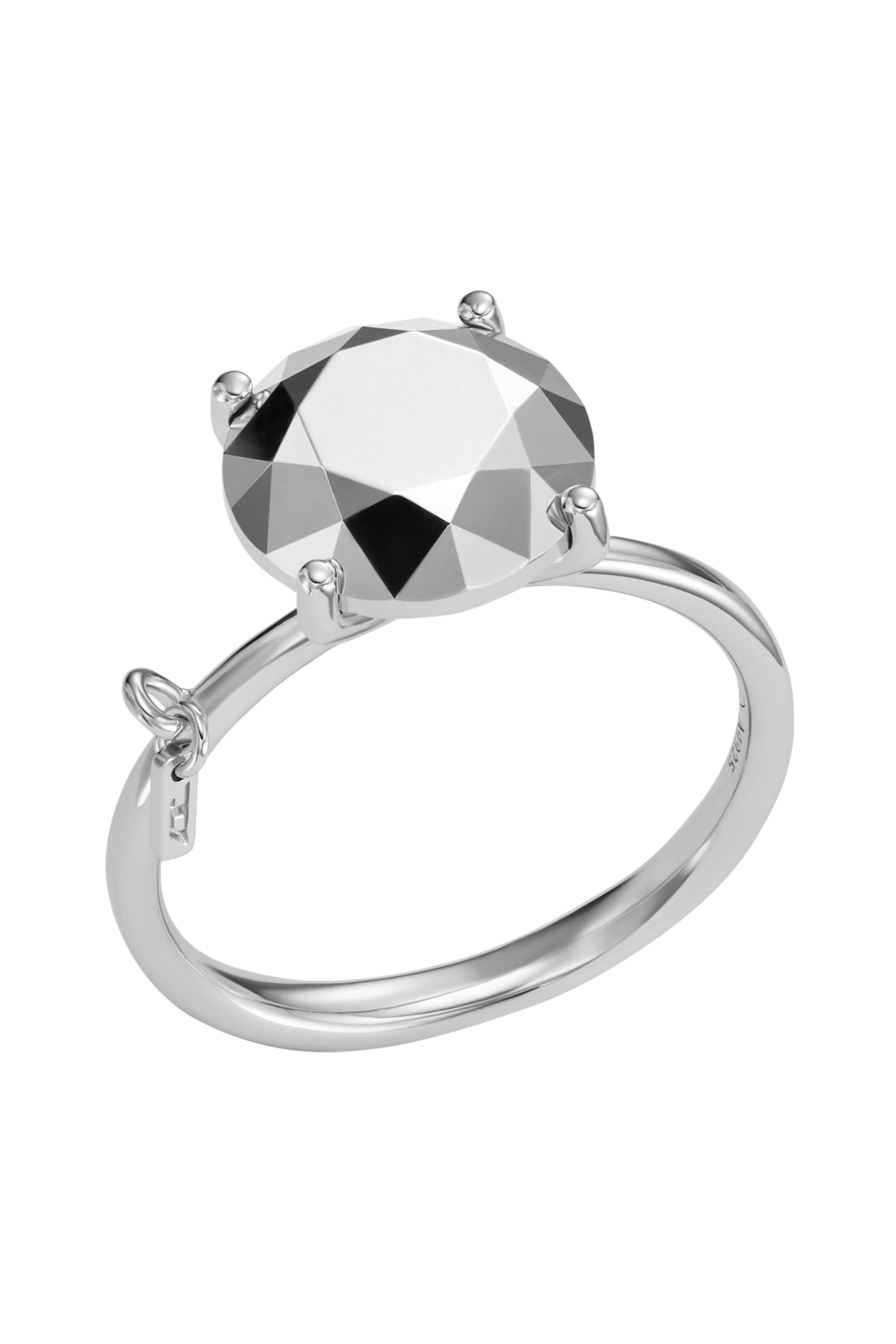 Diesel - DL1353040 STERLING SILVER JEWEL, Unisex's Diamond Cut Sterling Silver Ring in Silver - 1