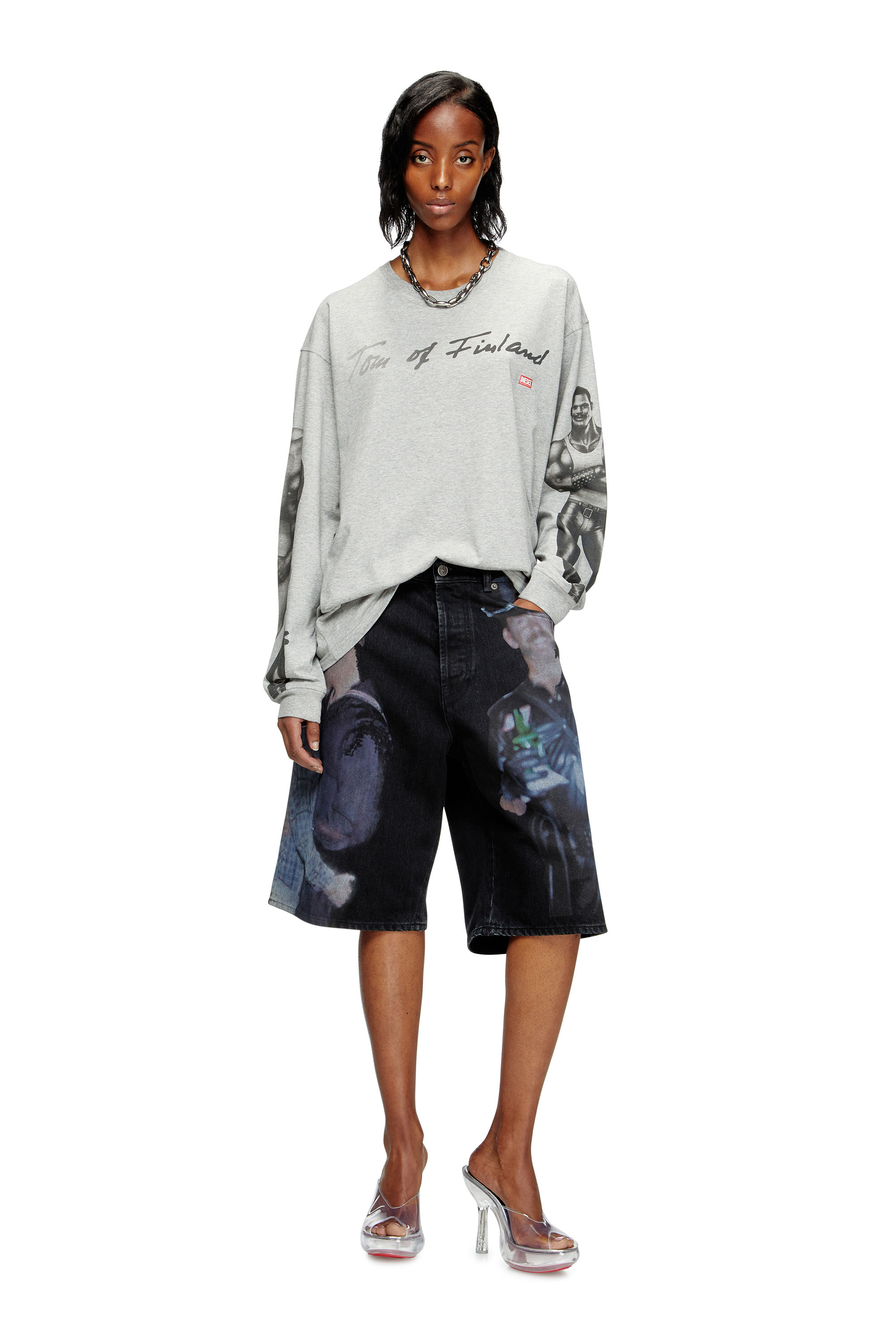 Diesel - PR-T-BOXT-LS-TOM25, Unisex's Long-sleeve T-shirt with graphic print in Grey - 4