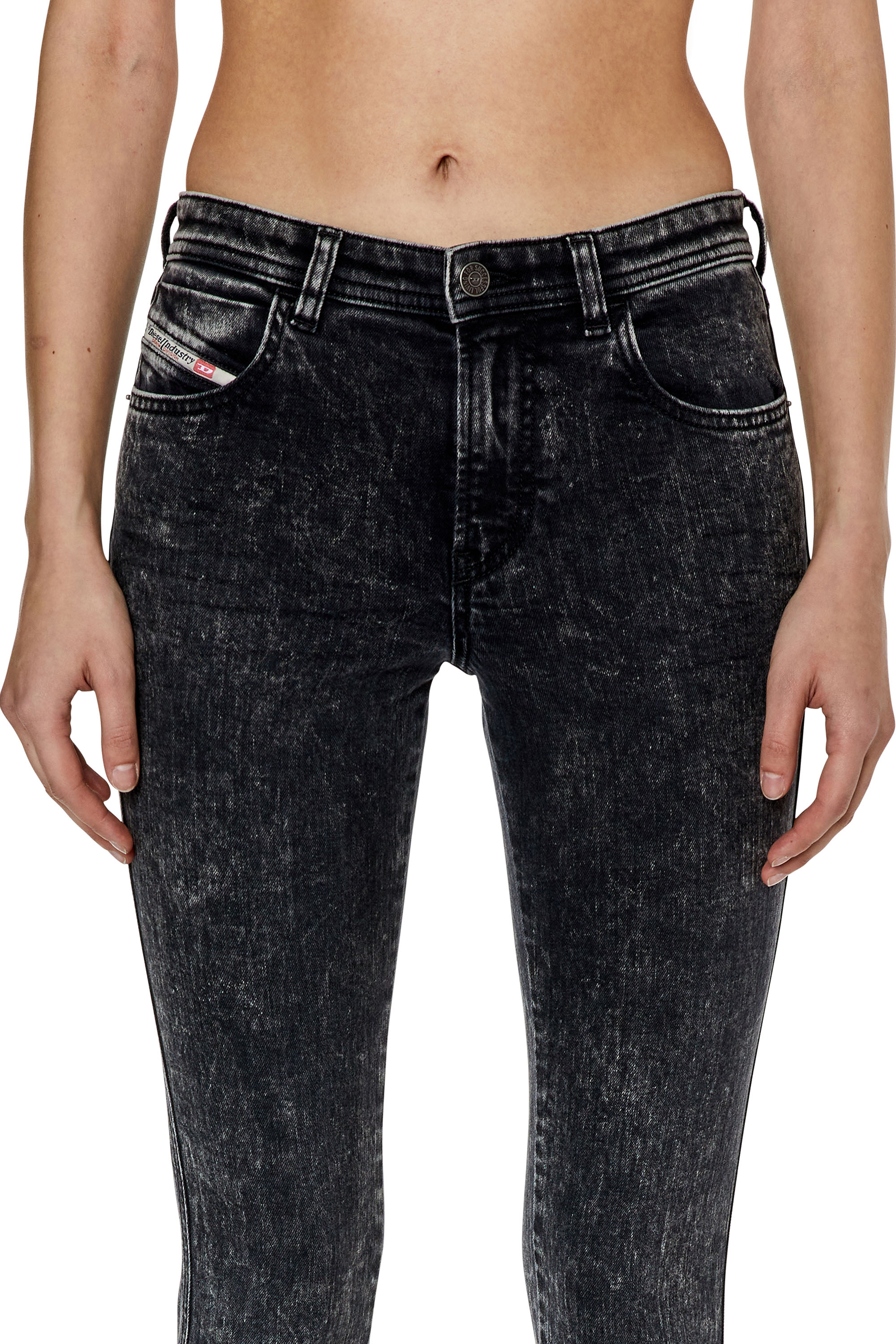 Diesel - Skinny Jeans 2015 Babhila 0ENAN, Black/Dark grey - Image 3