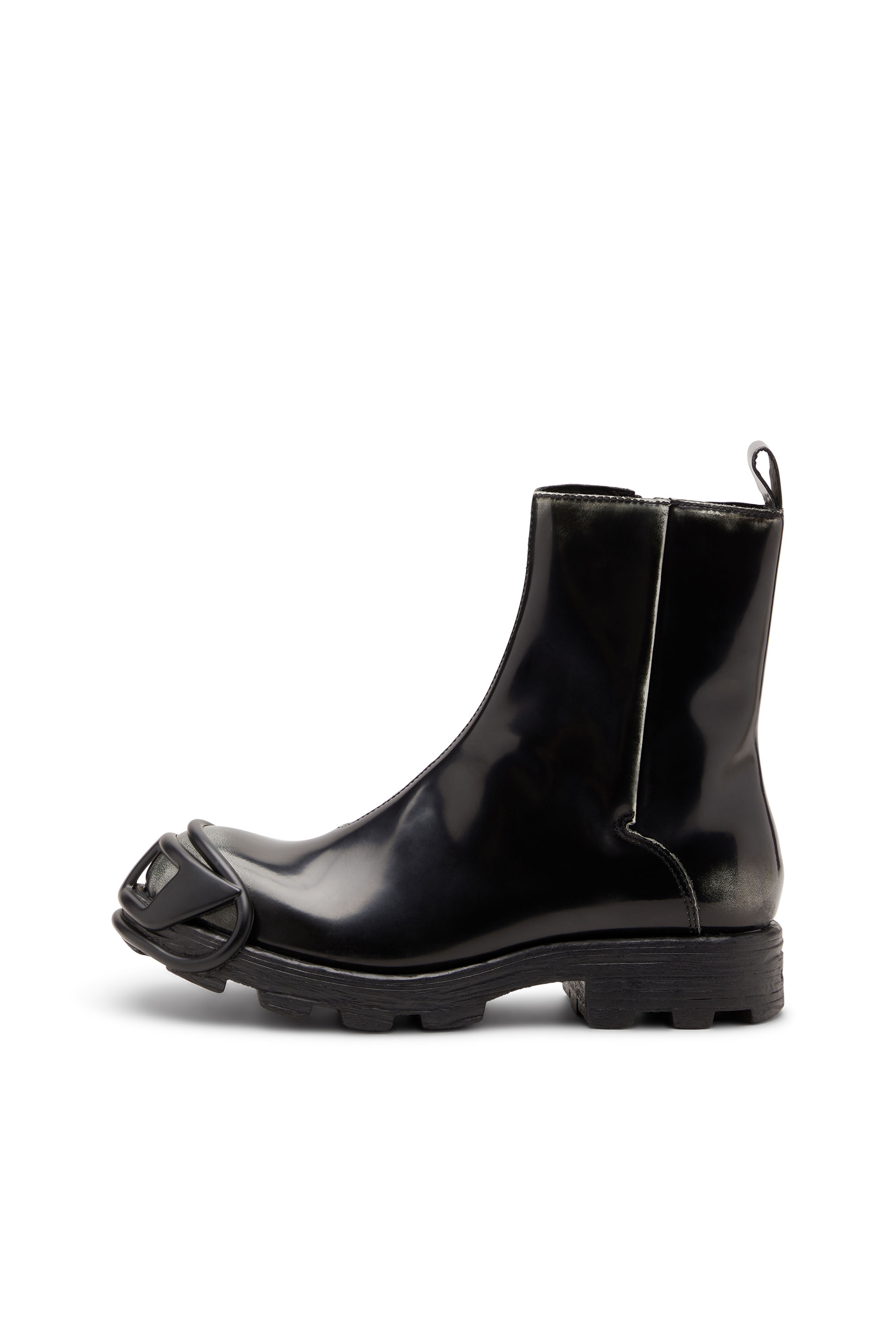 Diesel - D-HAMMER BT ZIP D, Man's D-Hammer - Leather boots with zipper in Black - 7