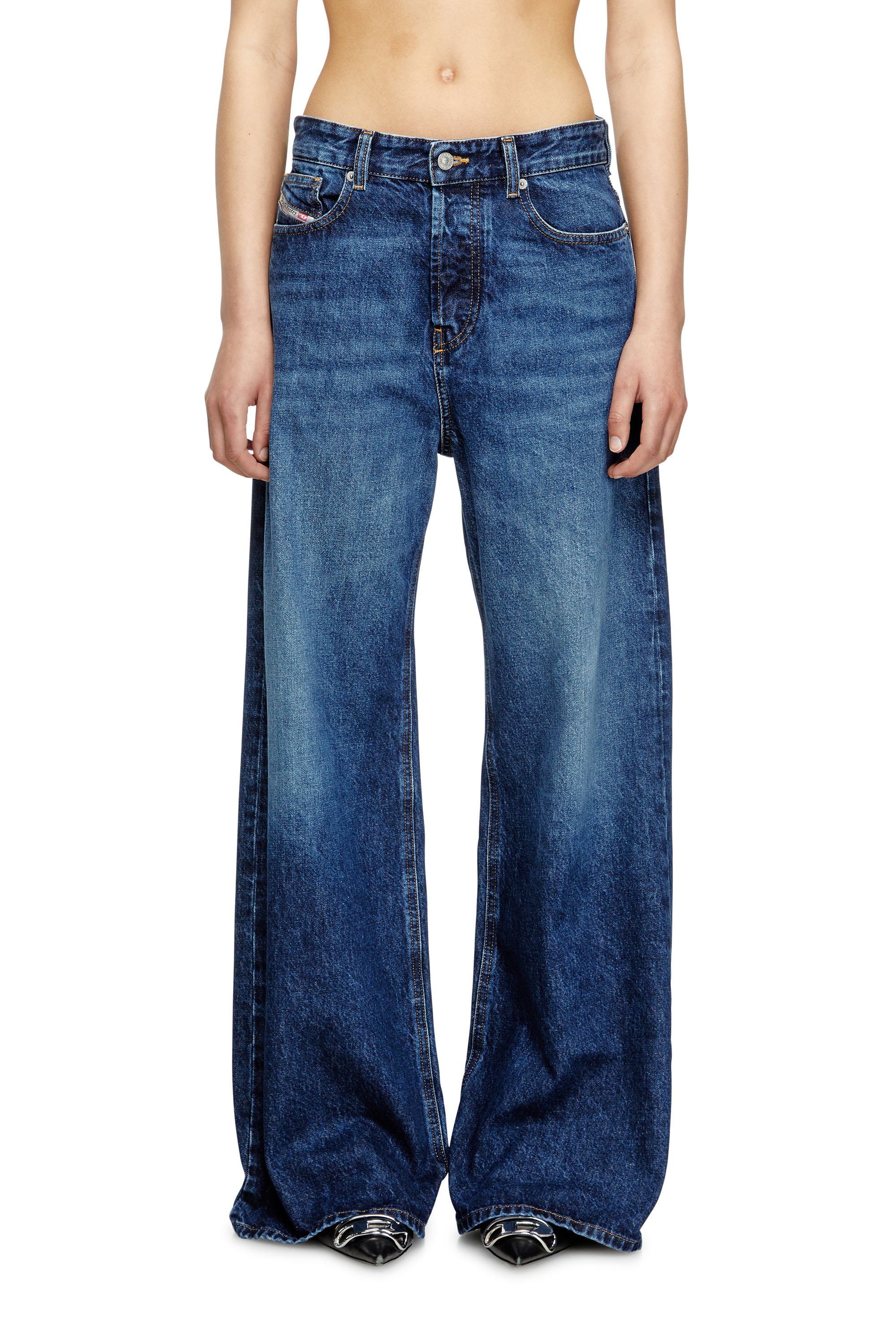 Diesel - Woman's Relaxed Jeans 1996 D-Sire 09I27, Dark Blue - 2