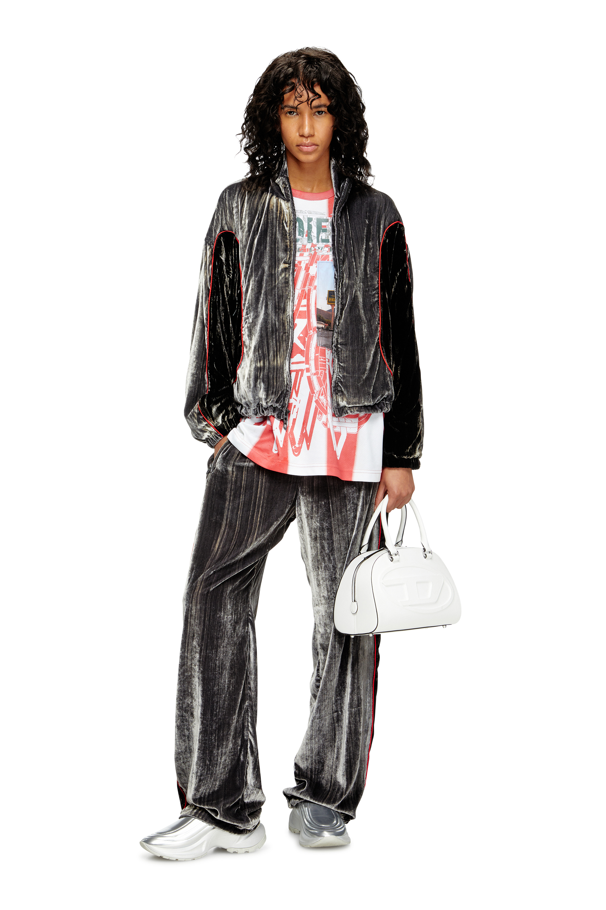 Diesel - 1DR DOME TOP HANDLE, Woman's Leather bowling bag in White - 2