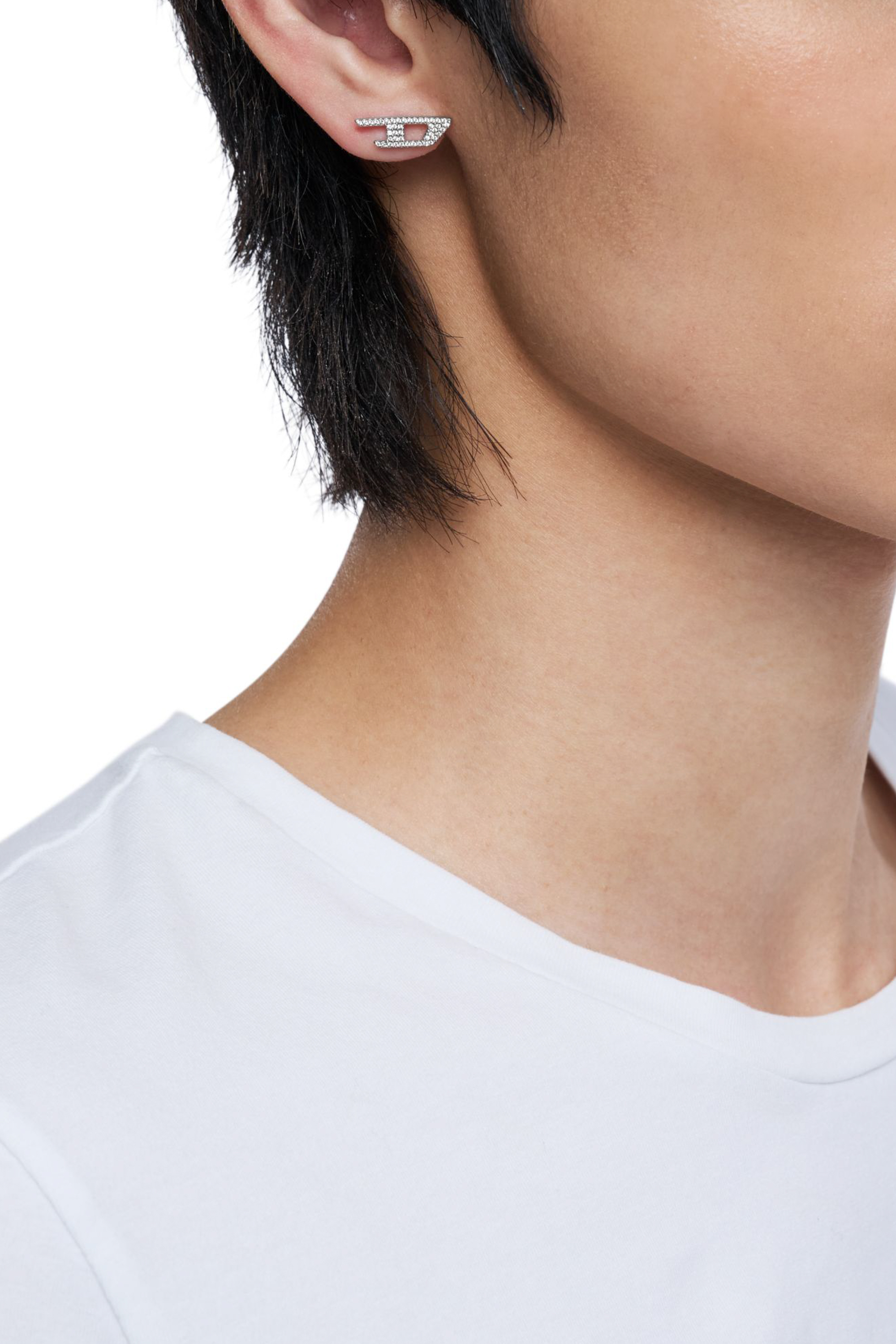 Diesel - DX1630040 JEWELLERY, Unisex's Stainless steel glitz stud earring in Silver - 4