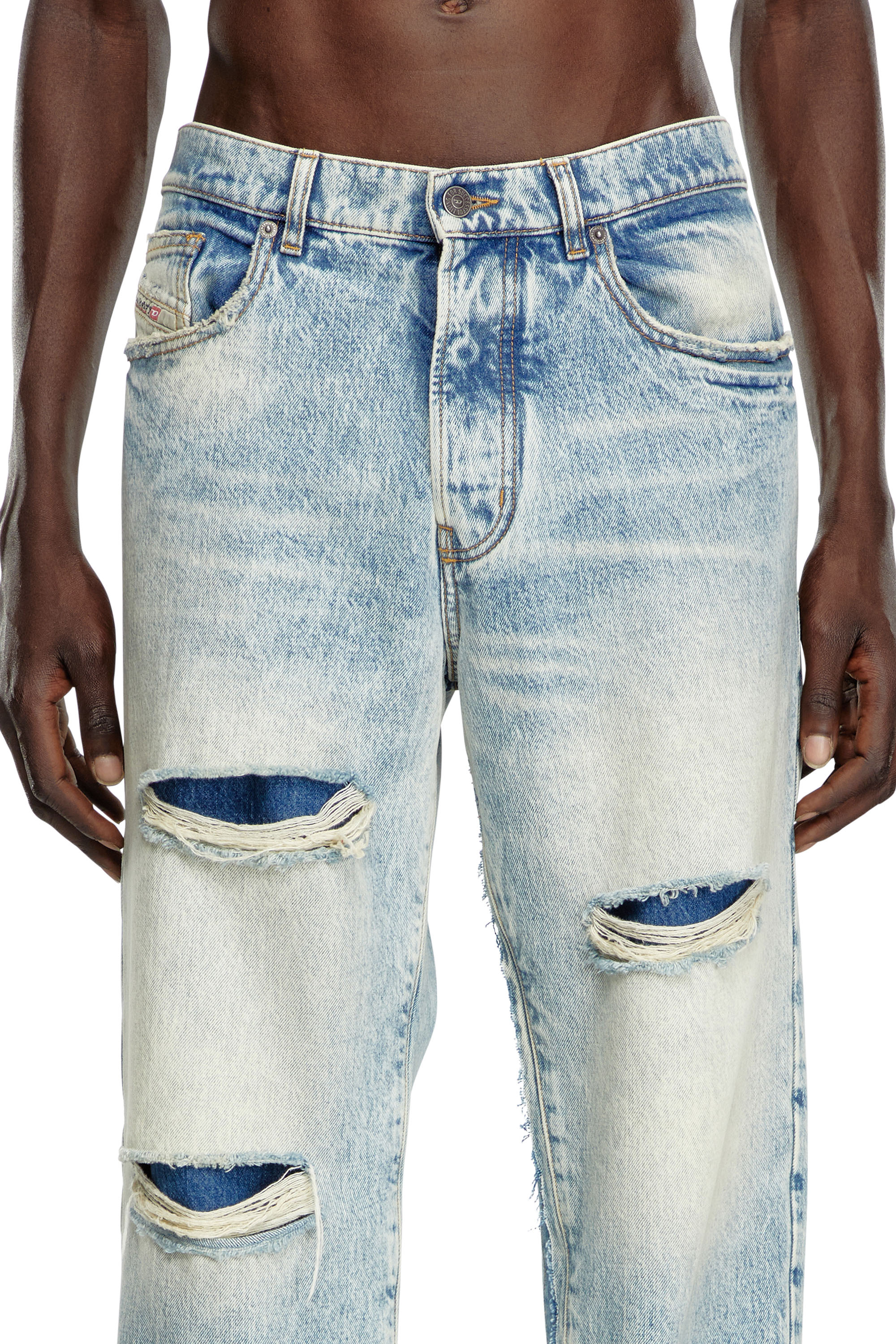 Diesel - Man's Relaxed Jeans D-Fire 0AJEN, Light Blue - 3