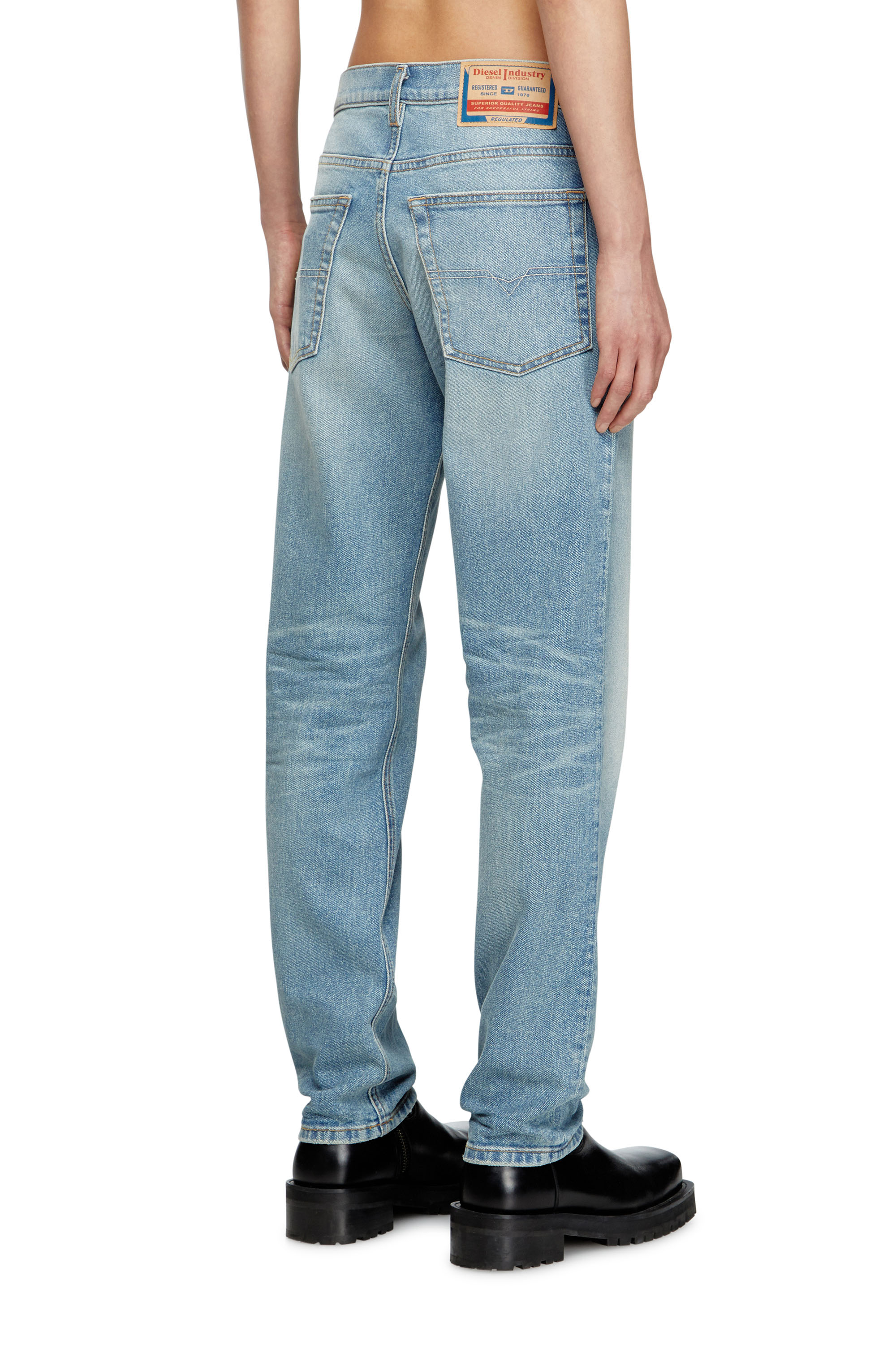Regular Jeans 2023 D-Finitive 0DBEH, Light Blue Diesel - Man's Regular Jeans 2023 D-Finitive 0DBEH, Light Blue - 4