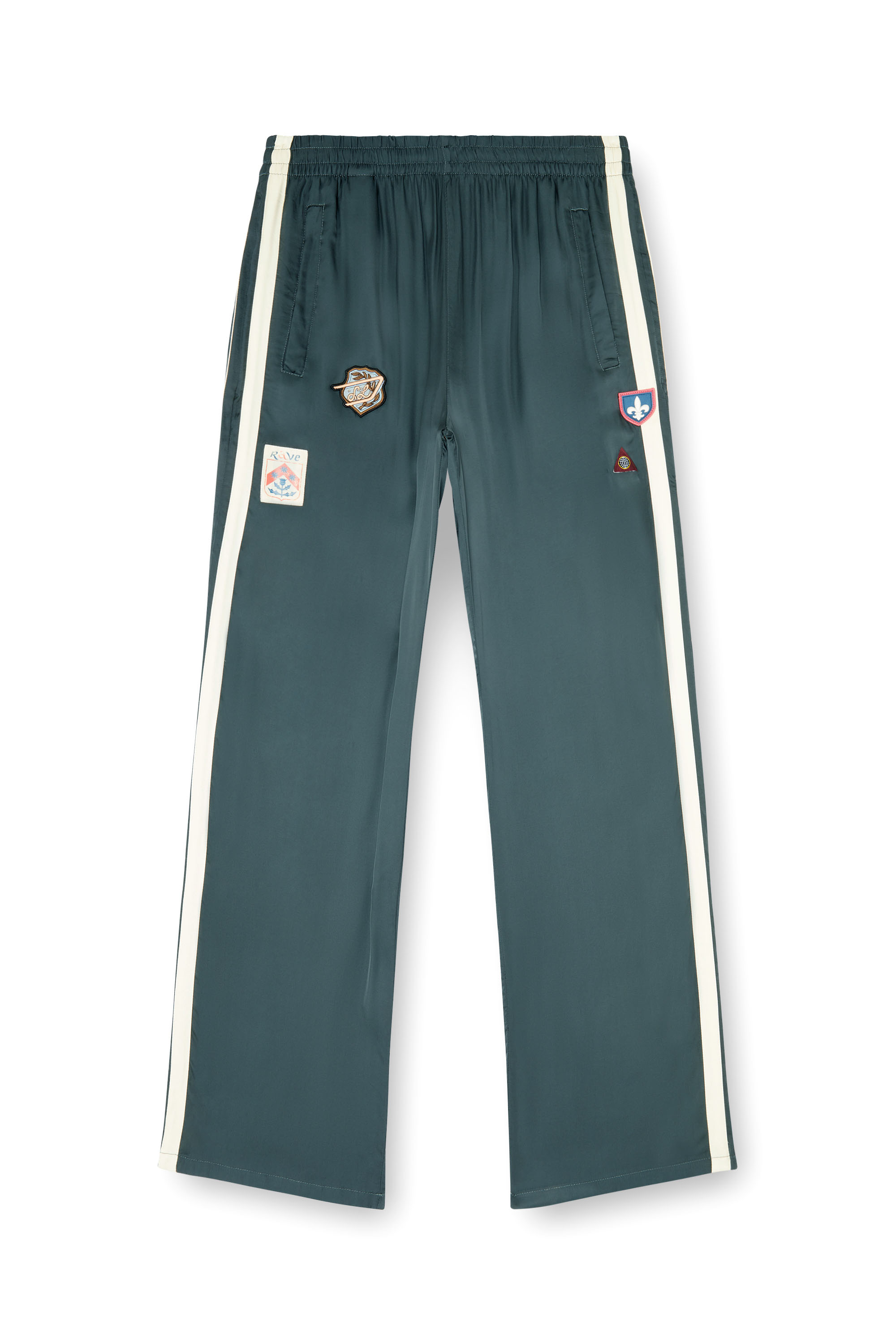 Diesel - P-ANNU, Man's Satin track pants with patches in null - 2
