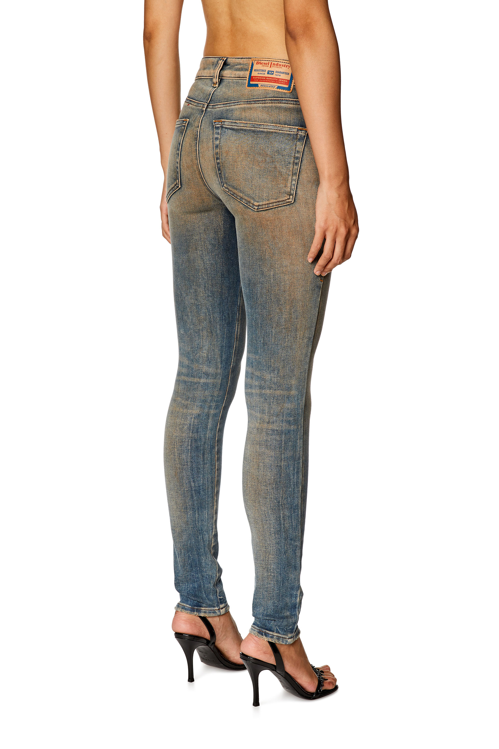 Diesel - Woman Super skinny Jeans 2017 Slandy 09H83, Medium blue - Image 4