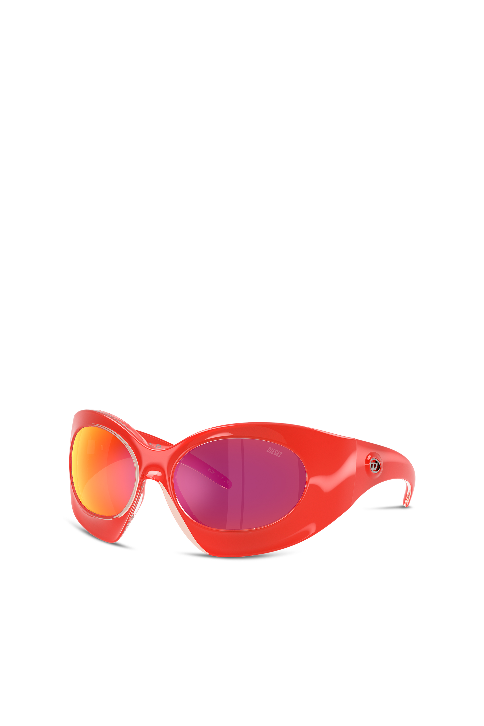 Diesel - 0DL3014U KAROLG, Unisex's Wraparound shape sunglasses in Orange - 1