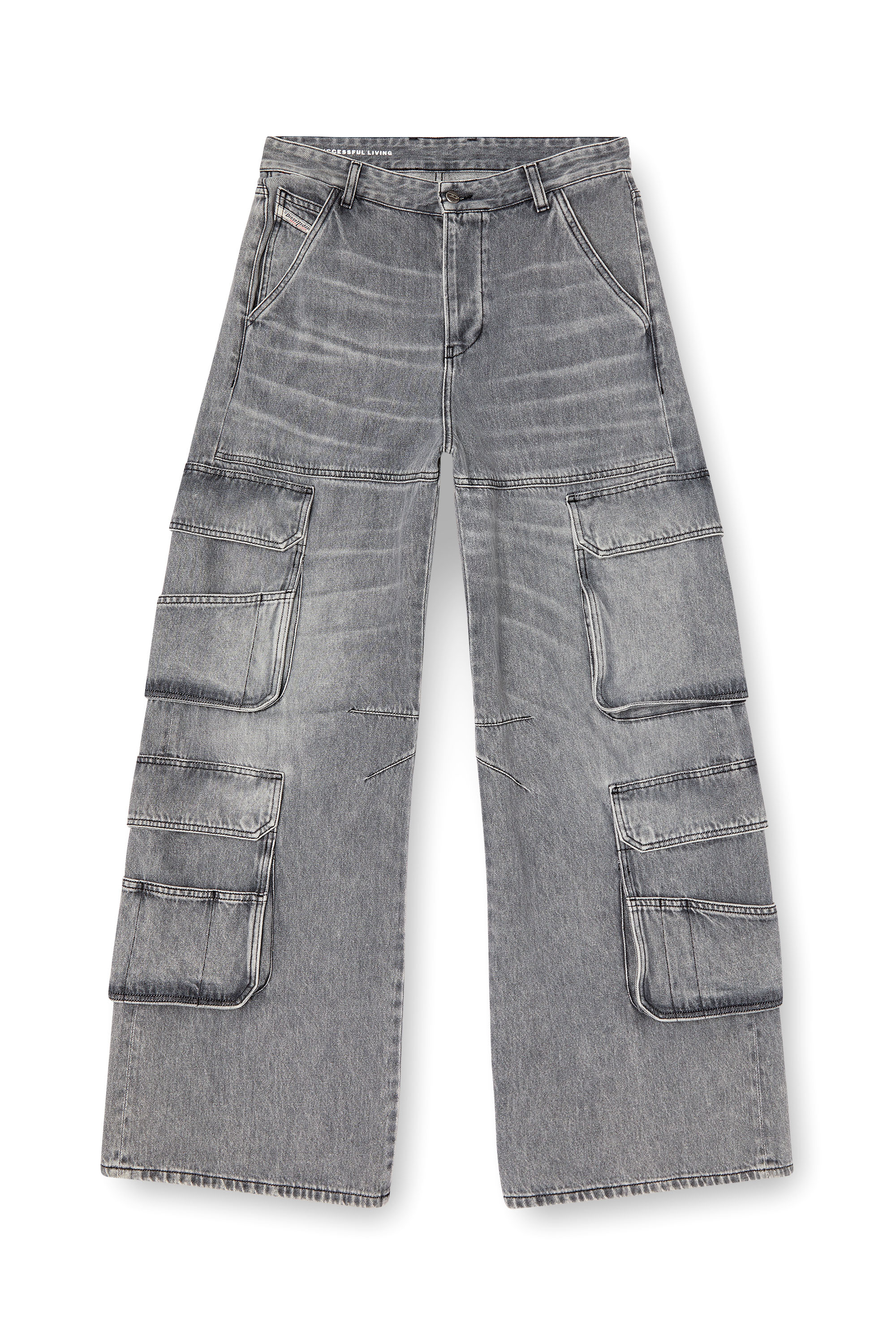 Relaxed Jeans 1996 D-Sire 0DCBE, Light Grey Diesel - Woman's Relaxed Jeans 1996 D-Sire 0DCBE, Light Grey - 2