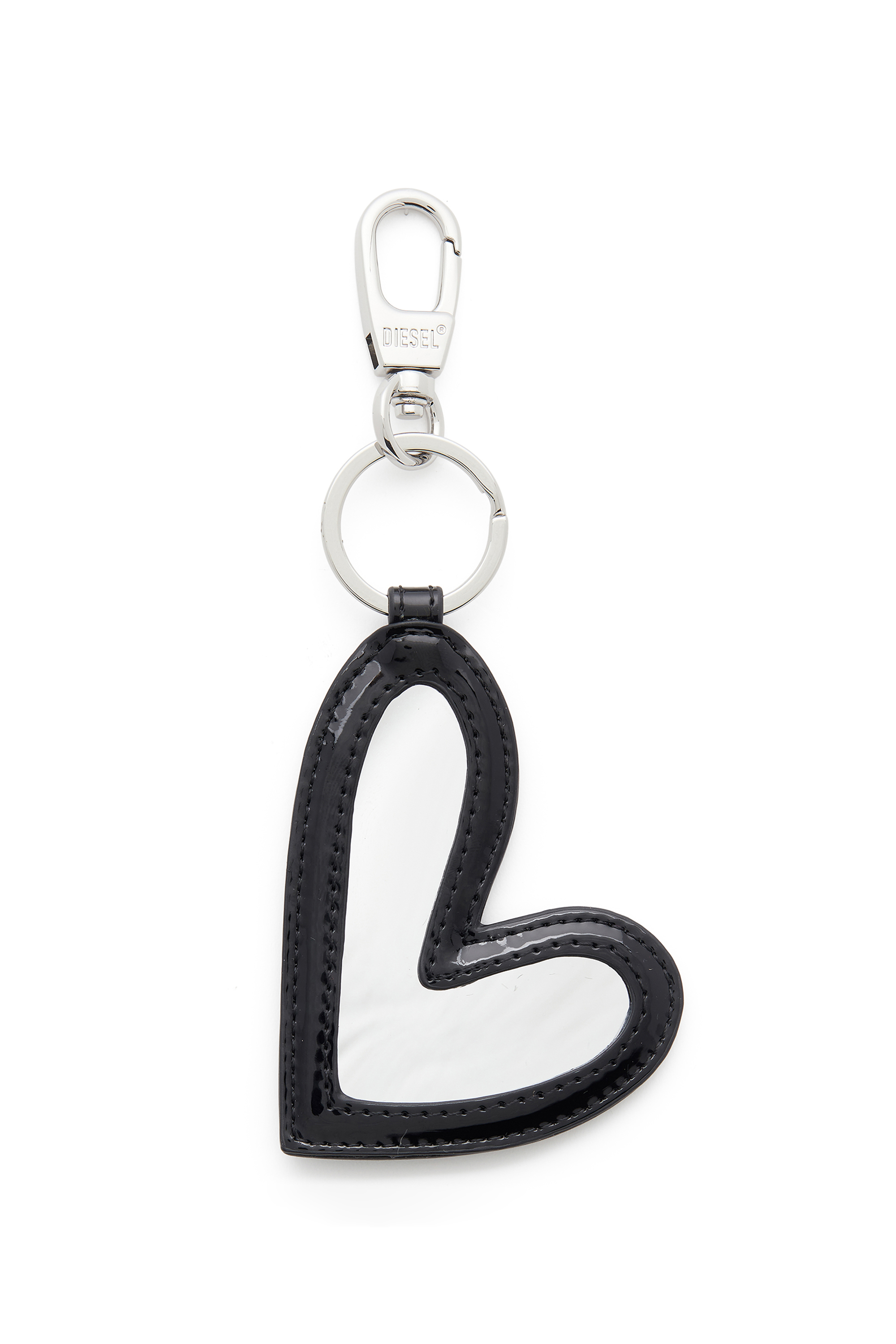 Diesel - PLAY HEART MIRROR, Woman's Hear-shape charm with glossy finish in Black - 2