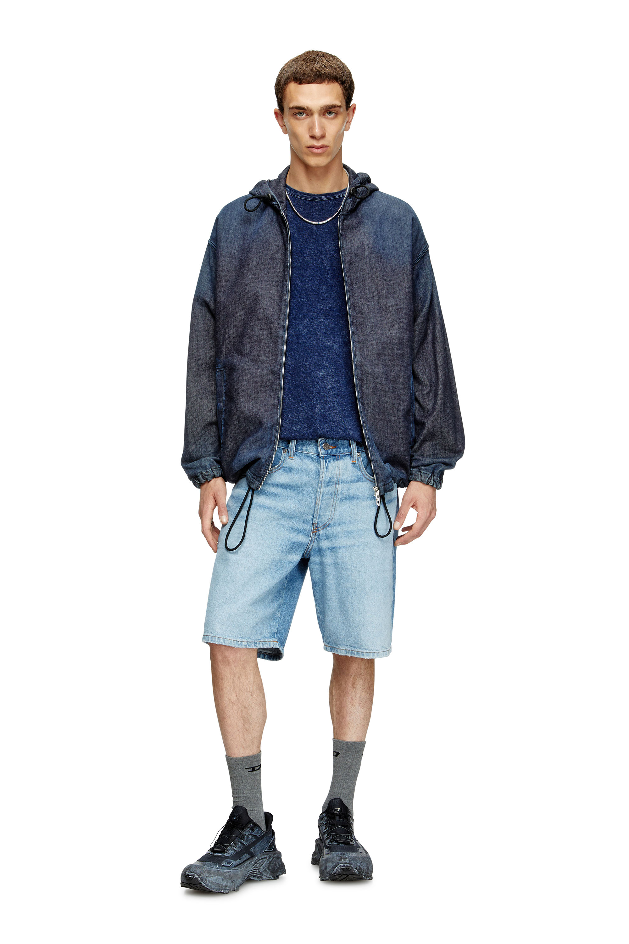 Diesel - REGULAR-SHORT, Man's Denim shorts in Light Blue - 2
