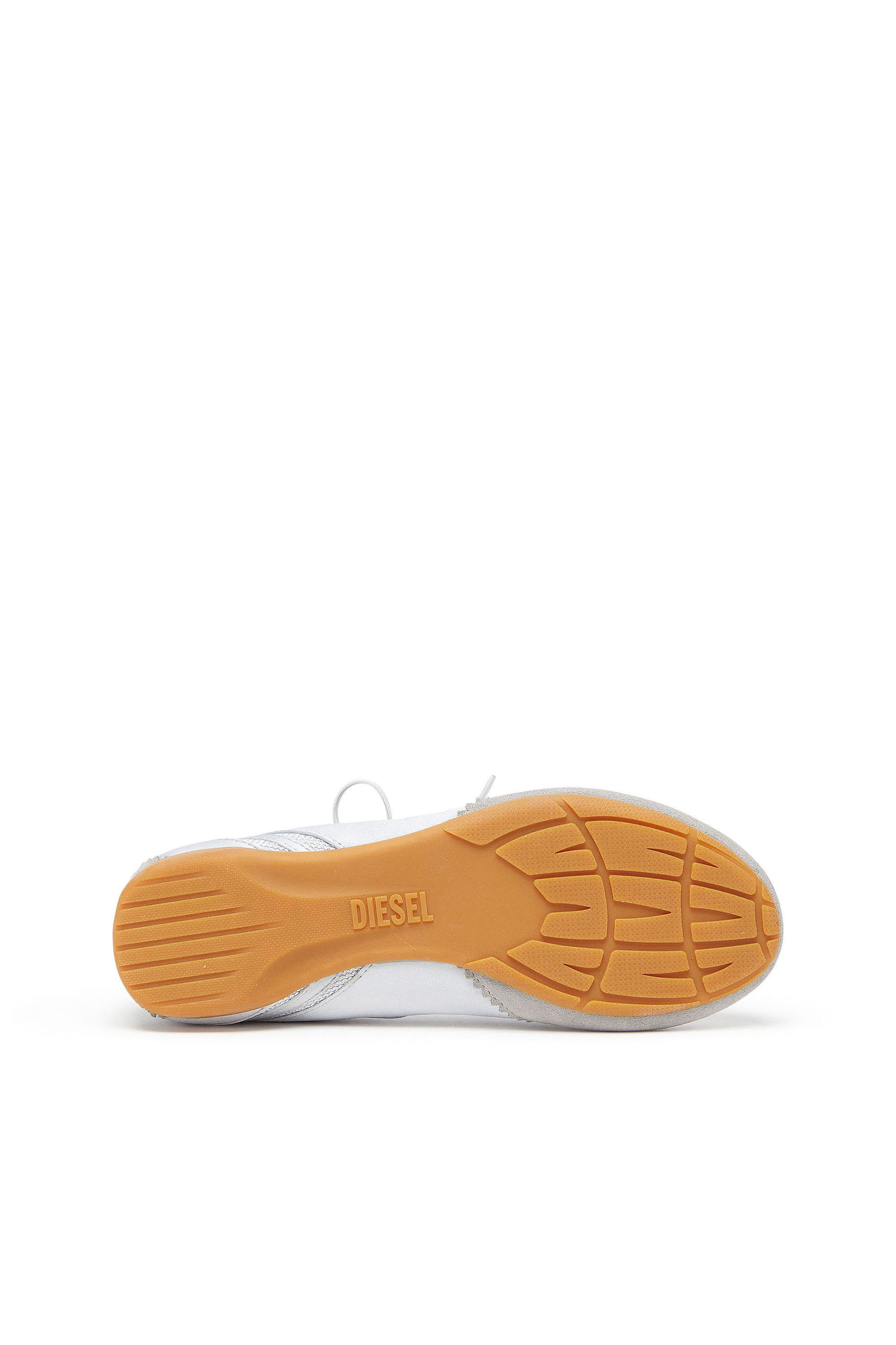 Diesel - D-MILE BALLERINA LACE UP II W, Woman's D-Mile - Ballerina flats in leather and mesh in Light Blue - 4