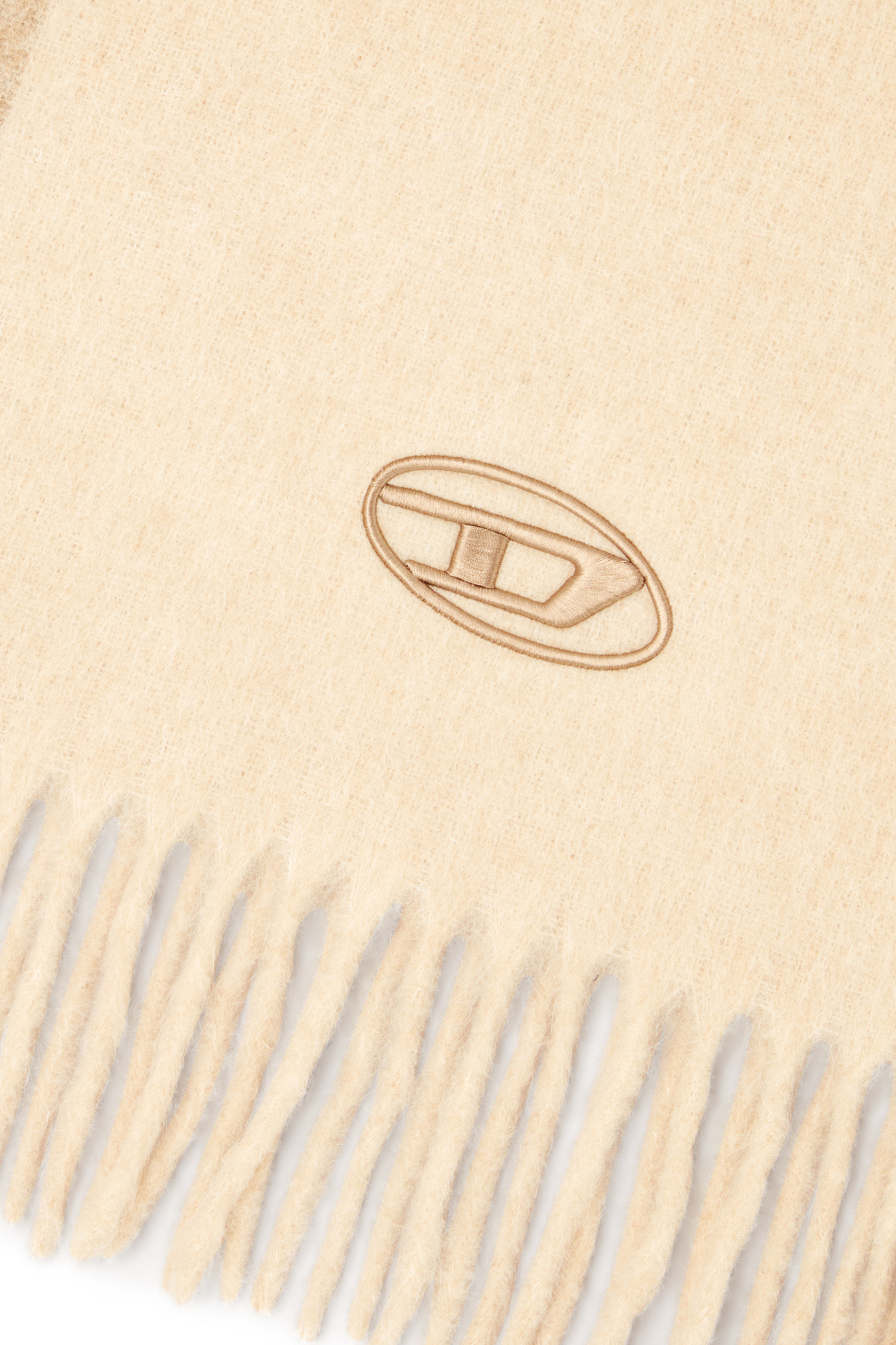 Diesel - S-OLID, Man's Wool-blend scarf with contrast stripes in Beige - 3