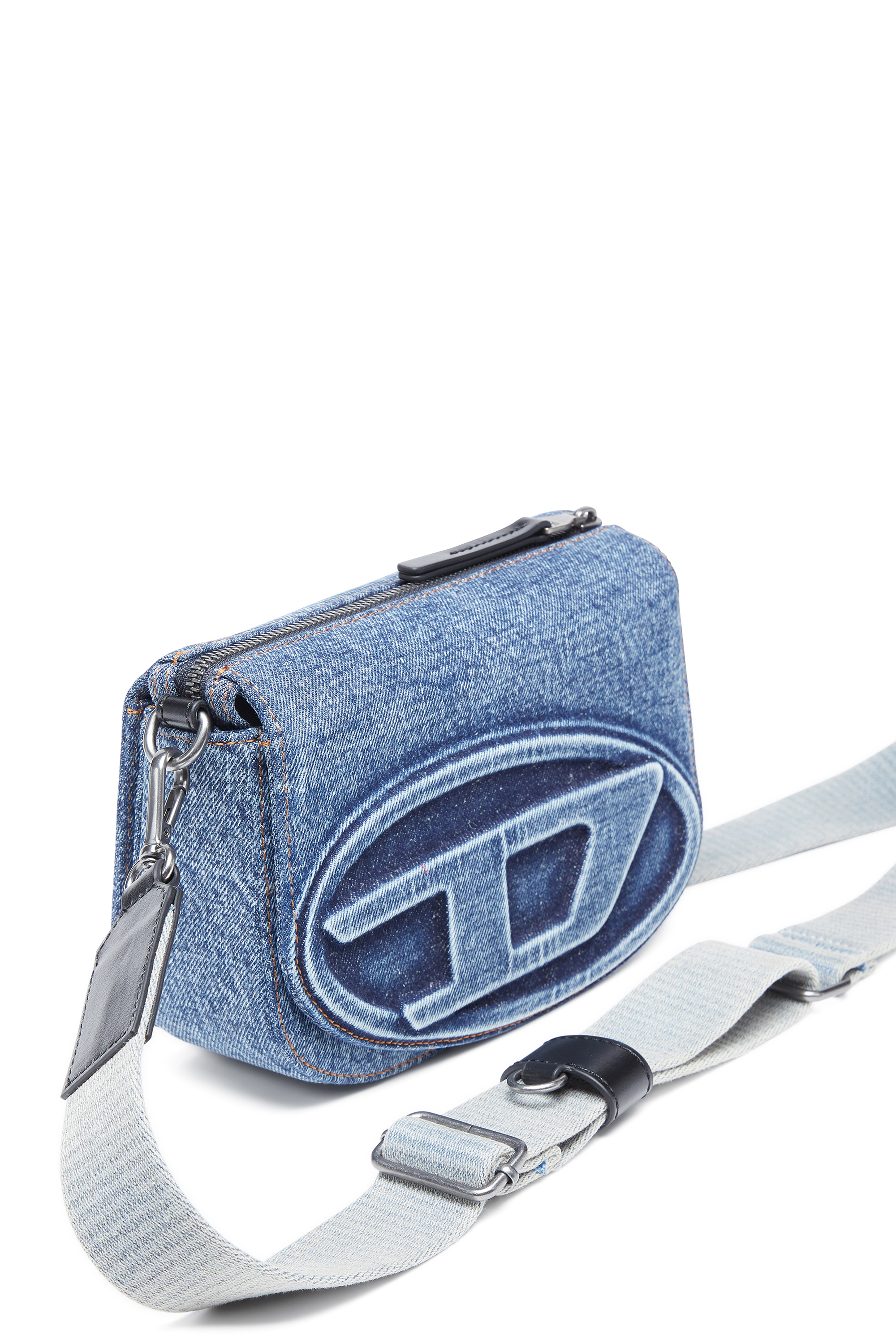 Diesel - 1DR CAMERA BAG, Unisex's Camera bag in solarised denim in Blue - 4