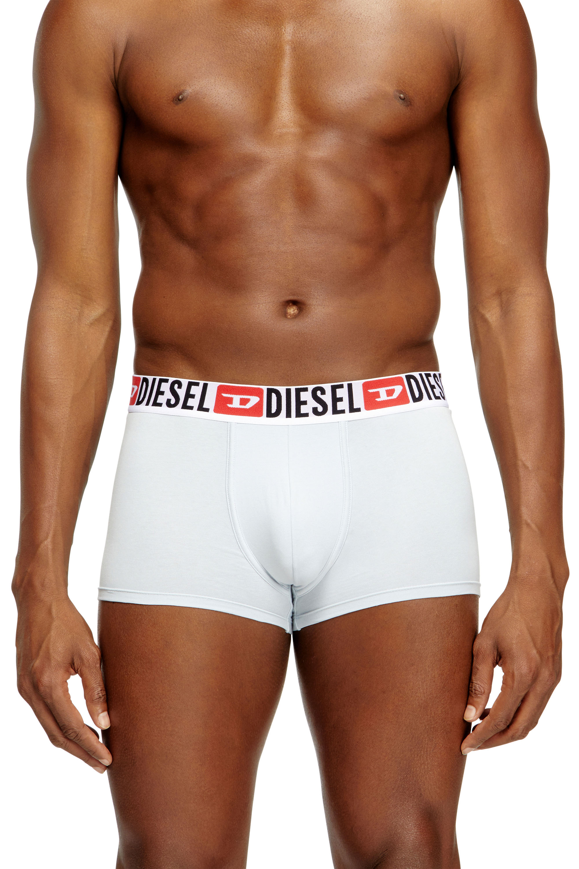 Diesel - UMBX-DAMIENTHREEPACK, Man's Three-pack of all-over logo waist boxers in White - 2