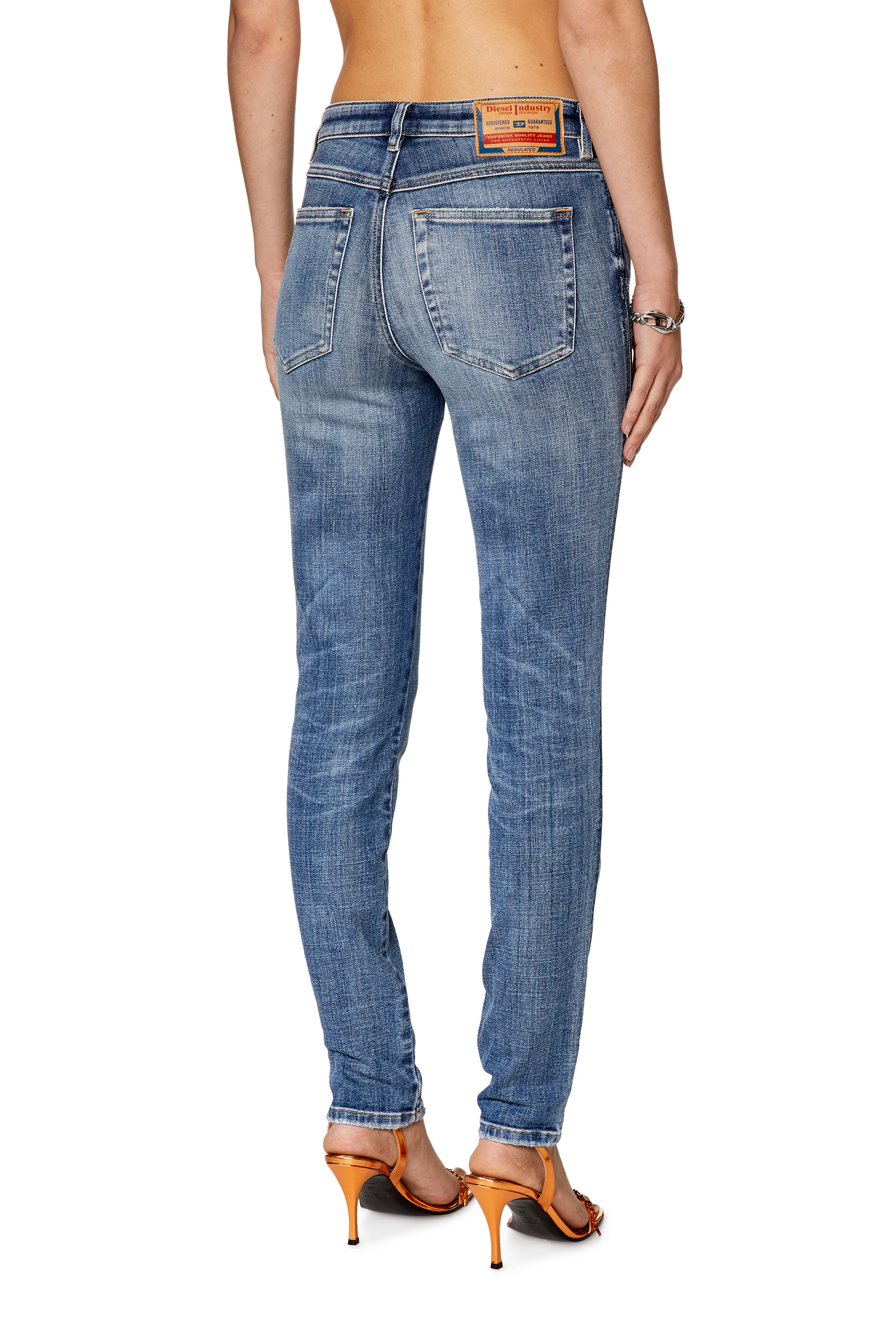 Diesel - Skinny Jeans 2015 Babhila 09G35, Medium blue - Image 4