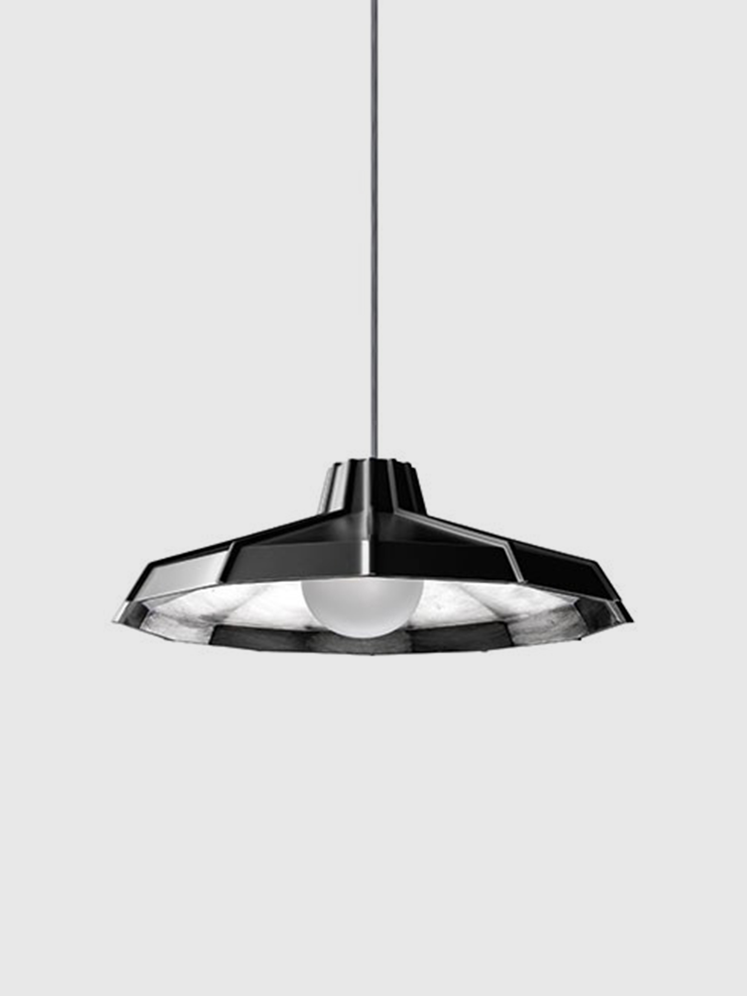 Diesel - MYSTERIO SOSPENSIONE, Unisex's Vintage suspended lighting in Black/Grey - 1