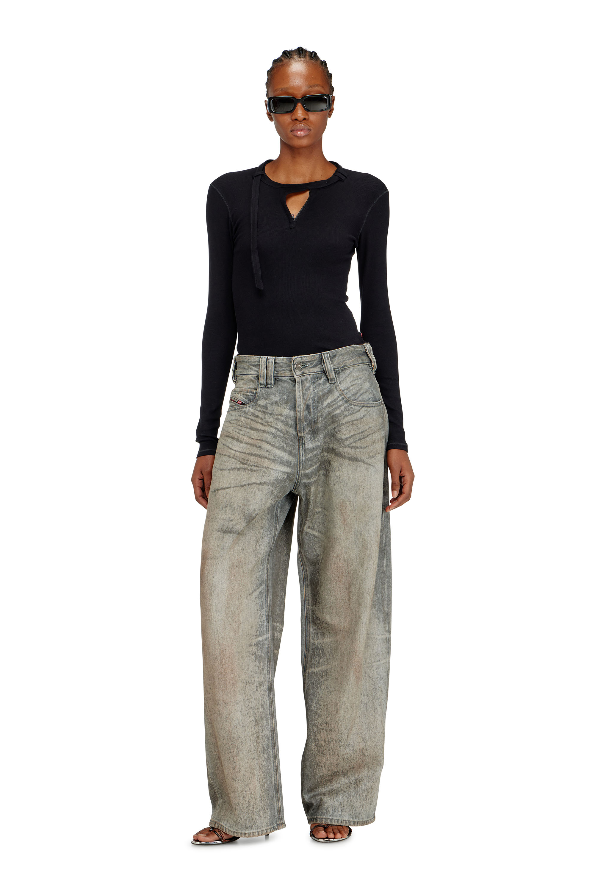 Diesel - Unisex's Relaxed Jeans 1997 D-Enim-M 09P24, Grey - 2