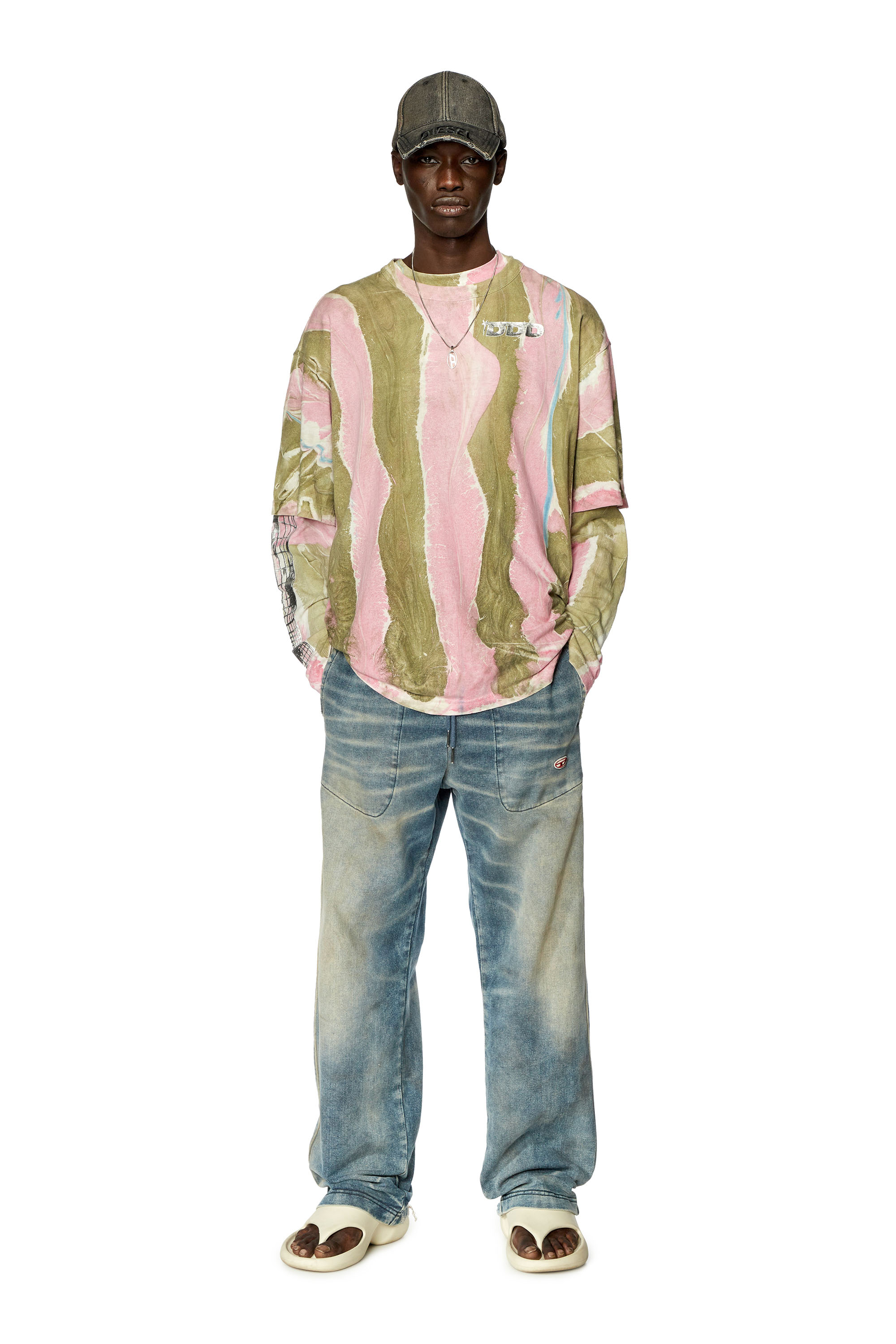 Diesel - T-WASH-L2, Green/Pink - Image 2